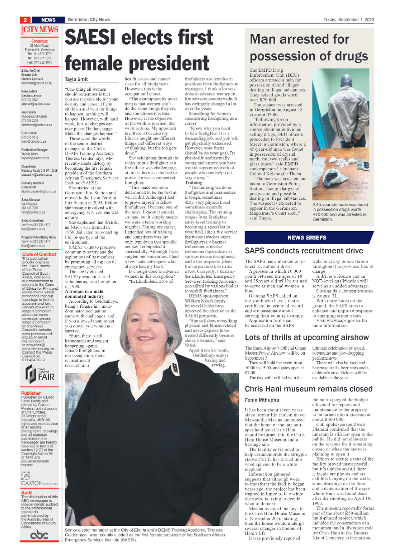 Germiston City News 1 September 2023 page 2