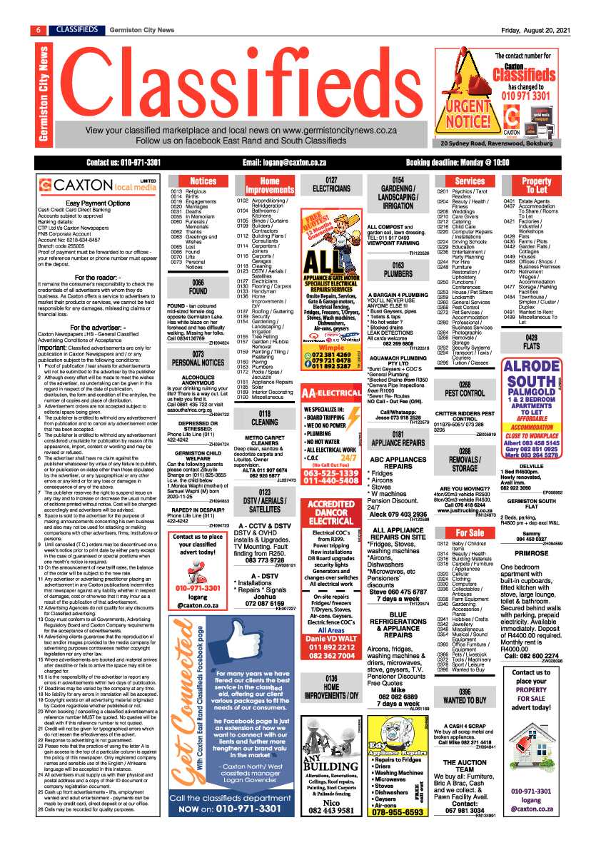 Germiston City News 20 August 2021 page 6