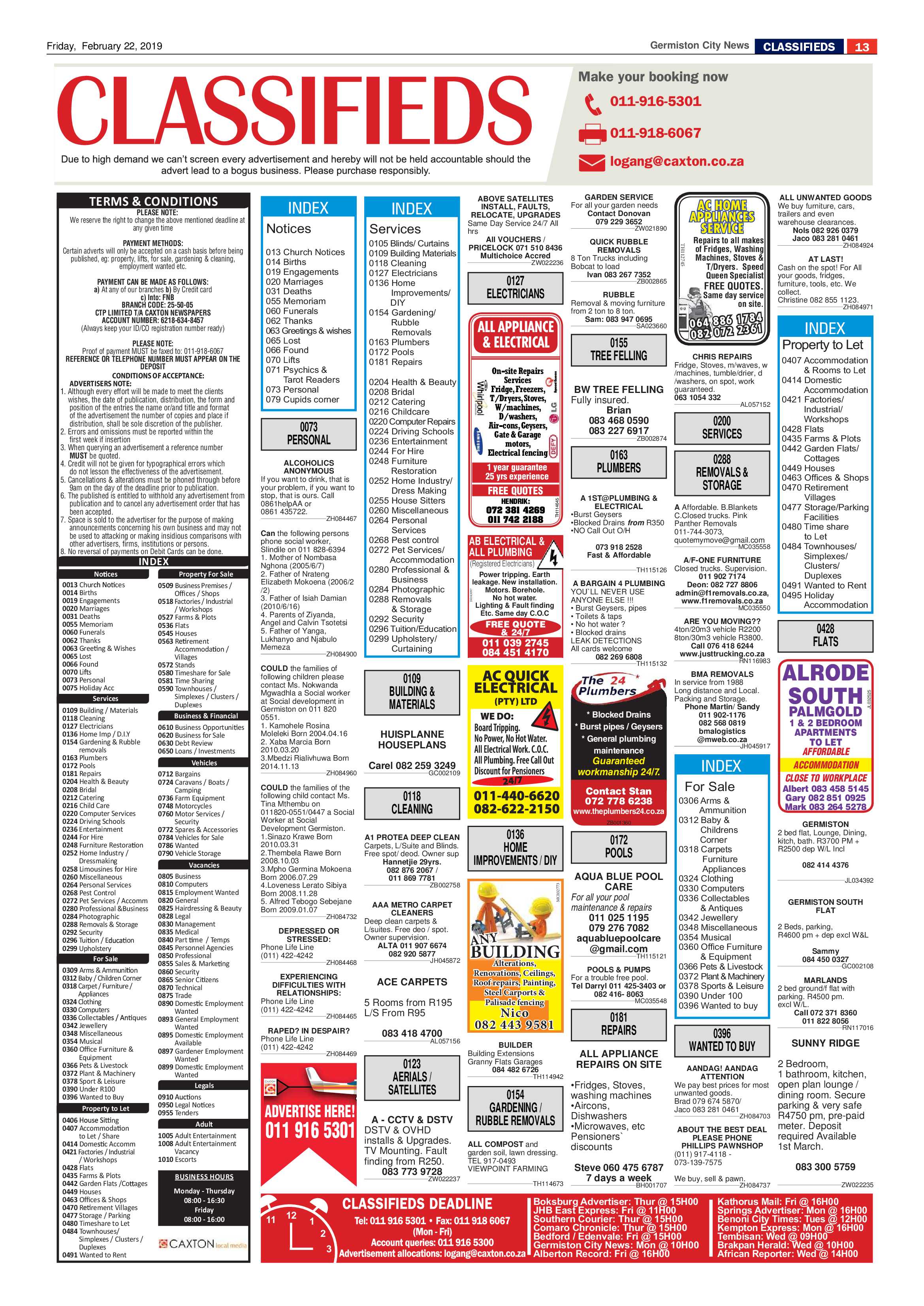 Germiston City News 20 February 2019 page 13