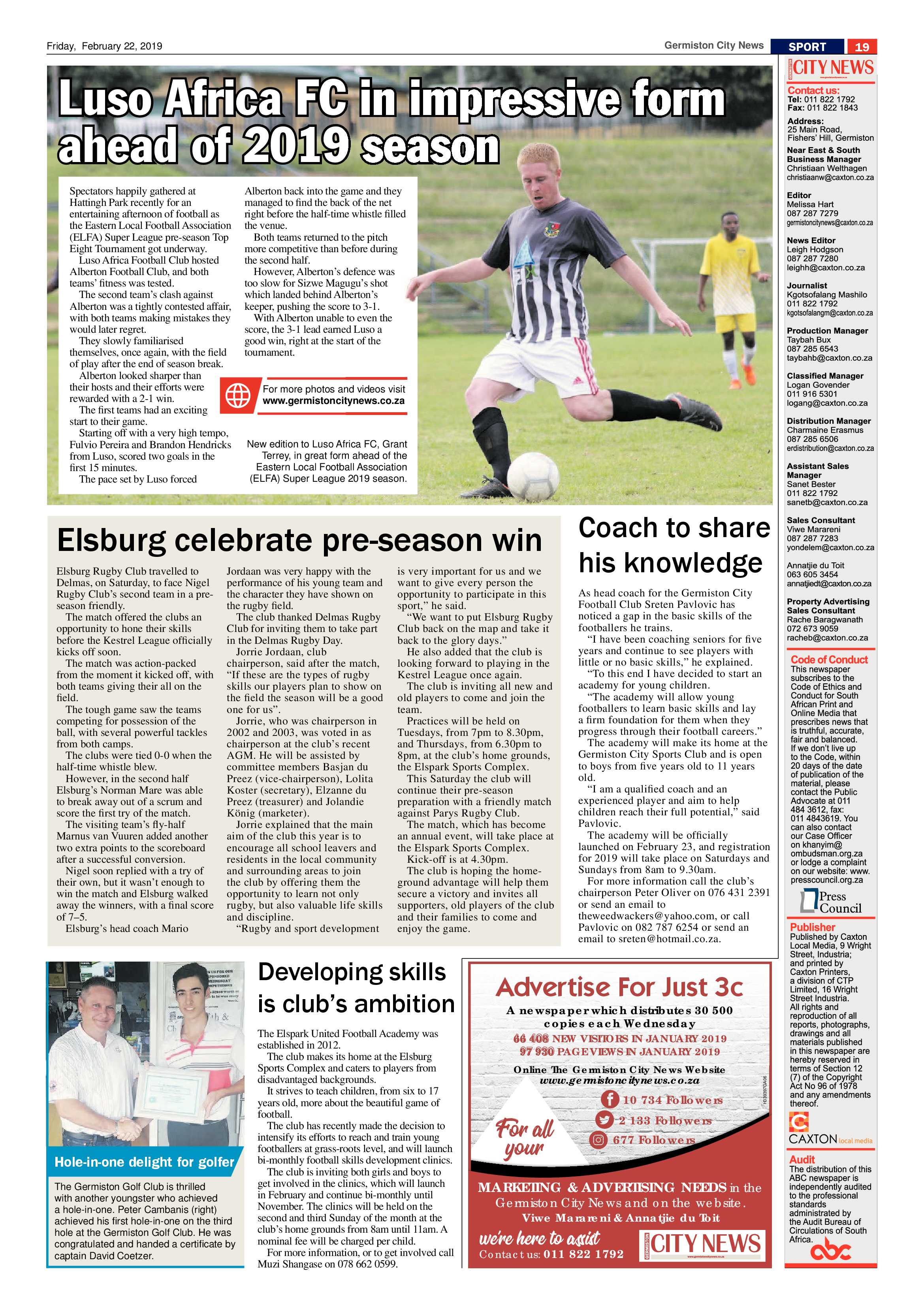 Germiston City News 20 February 2019 page 19
