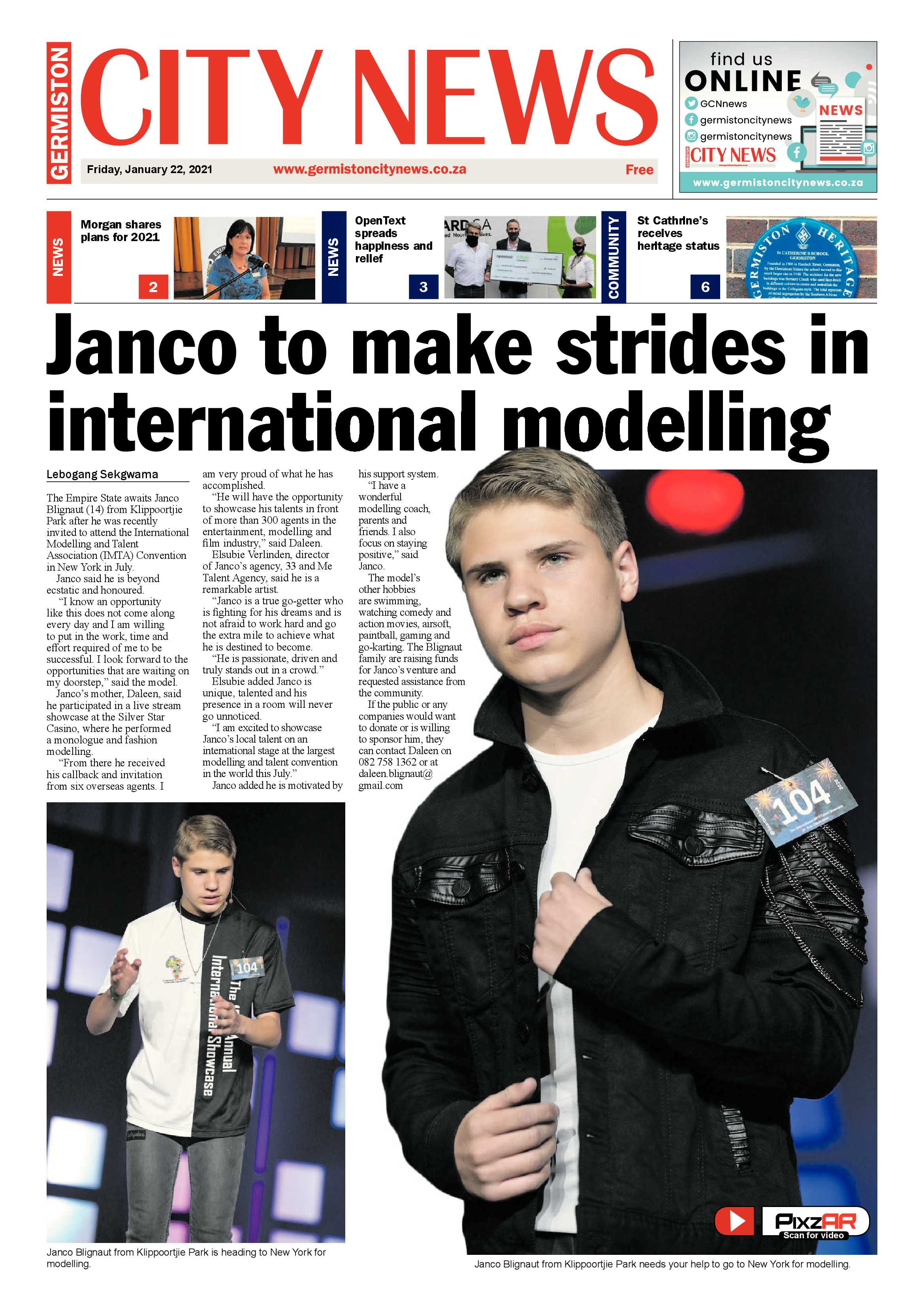 Germiston City News 20 January 2021 page 1