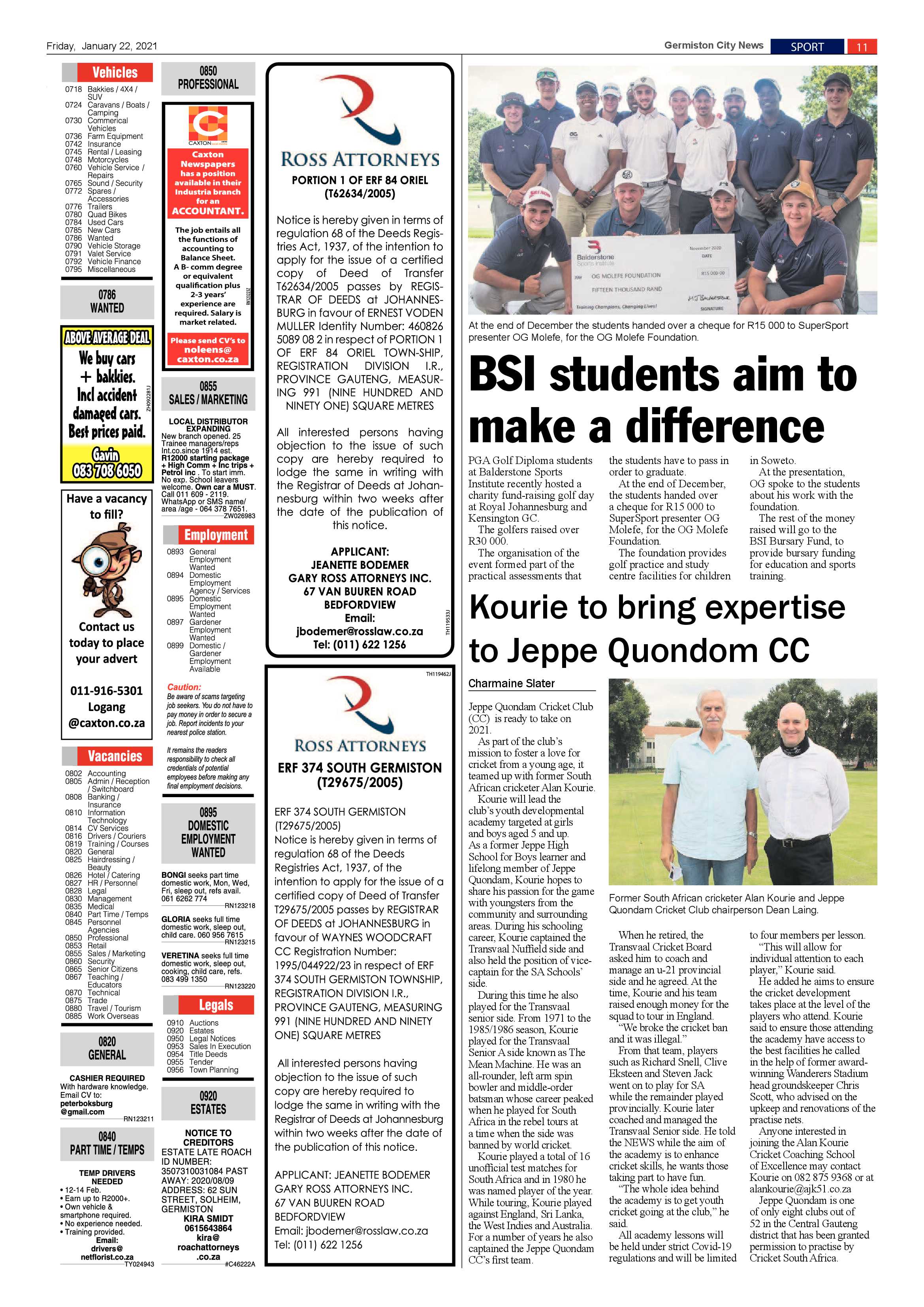 Germiston City News 20 January 2021 page 11