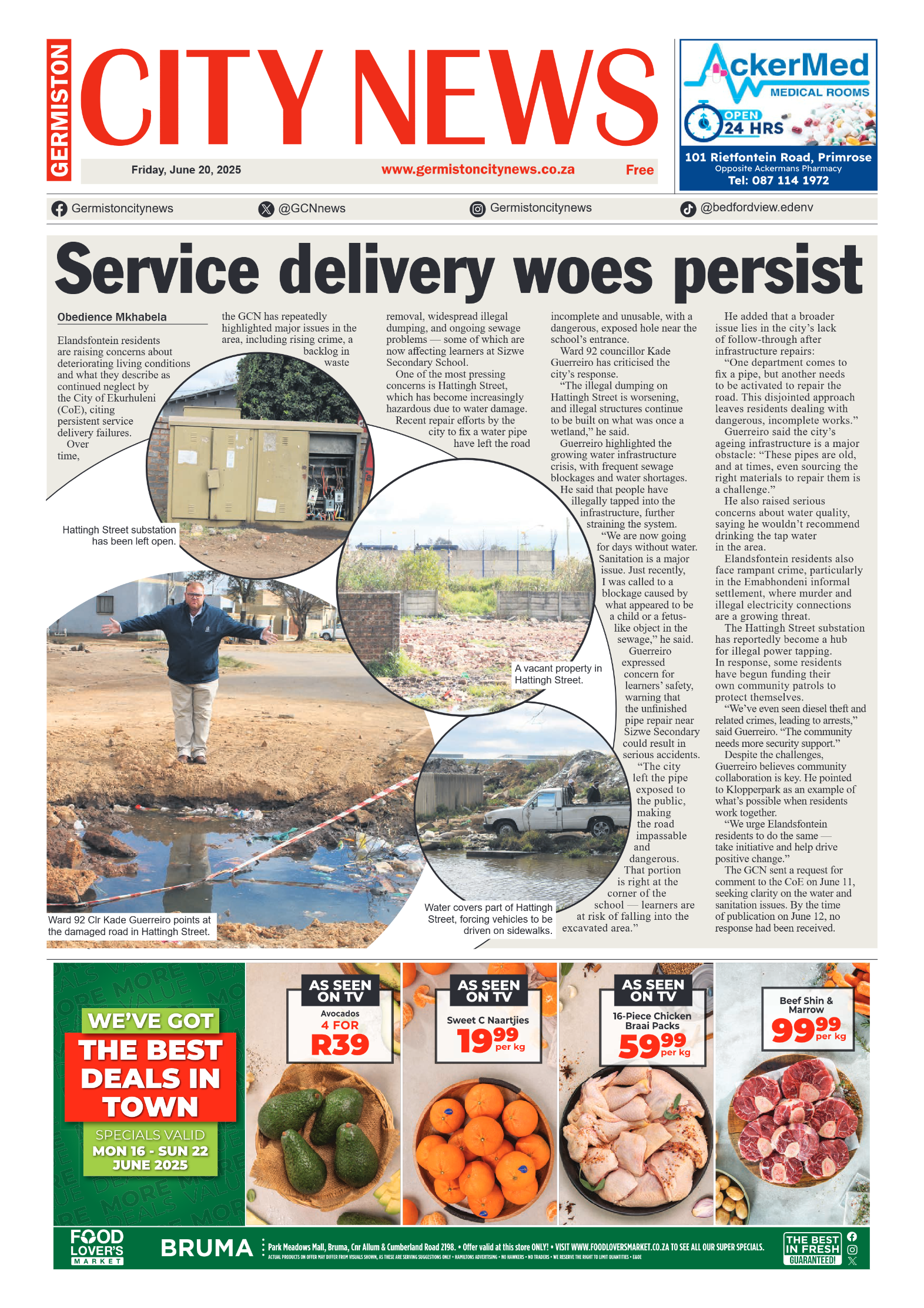 Germiston City News 20 June 2025 page 1
