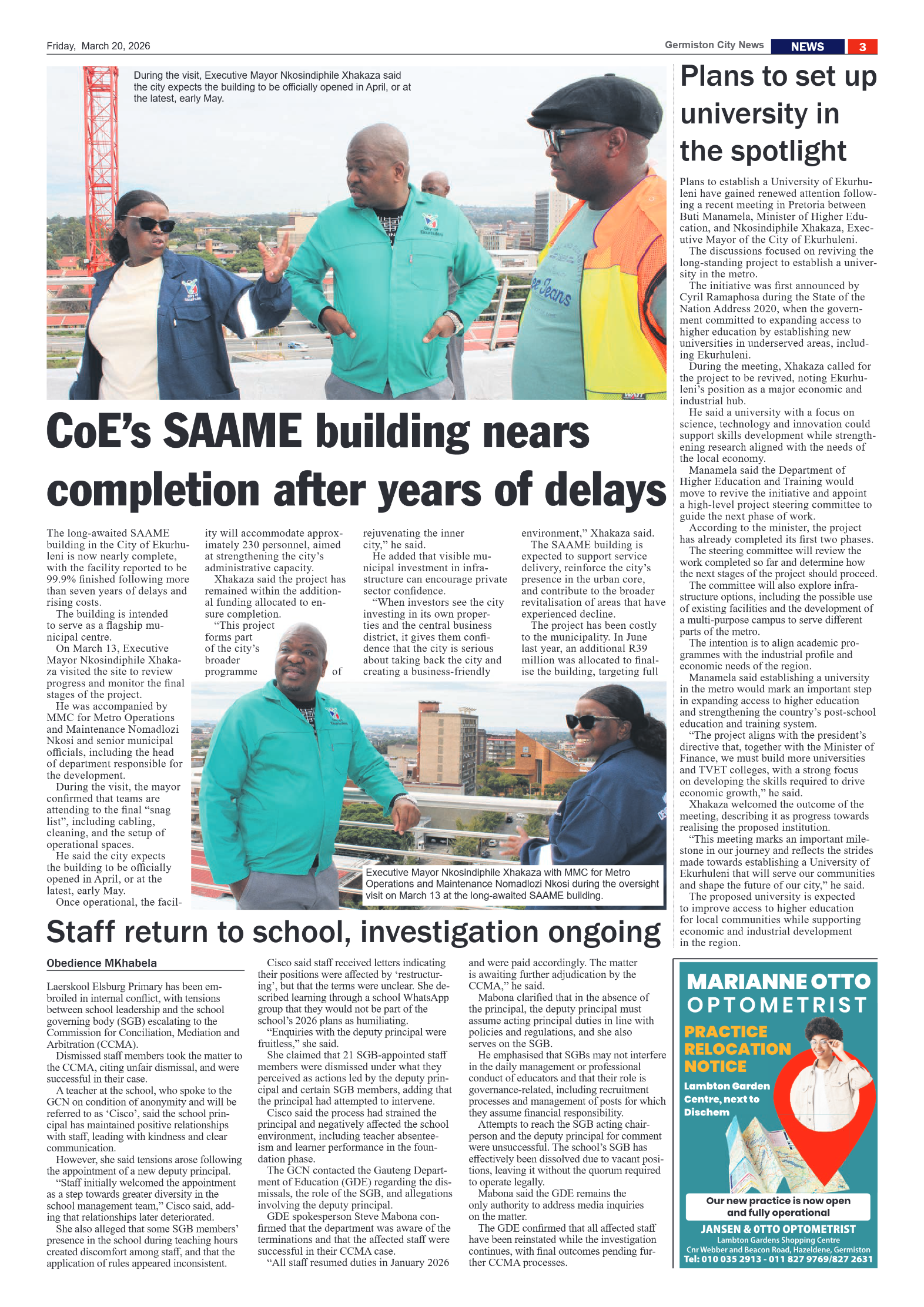 Germiston City News 20 March 2026 page 3