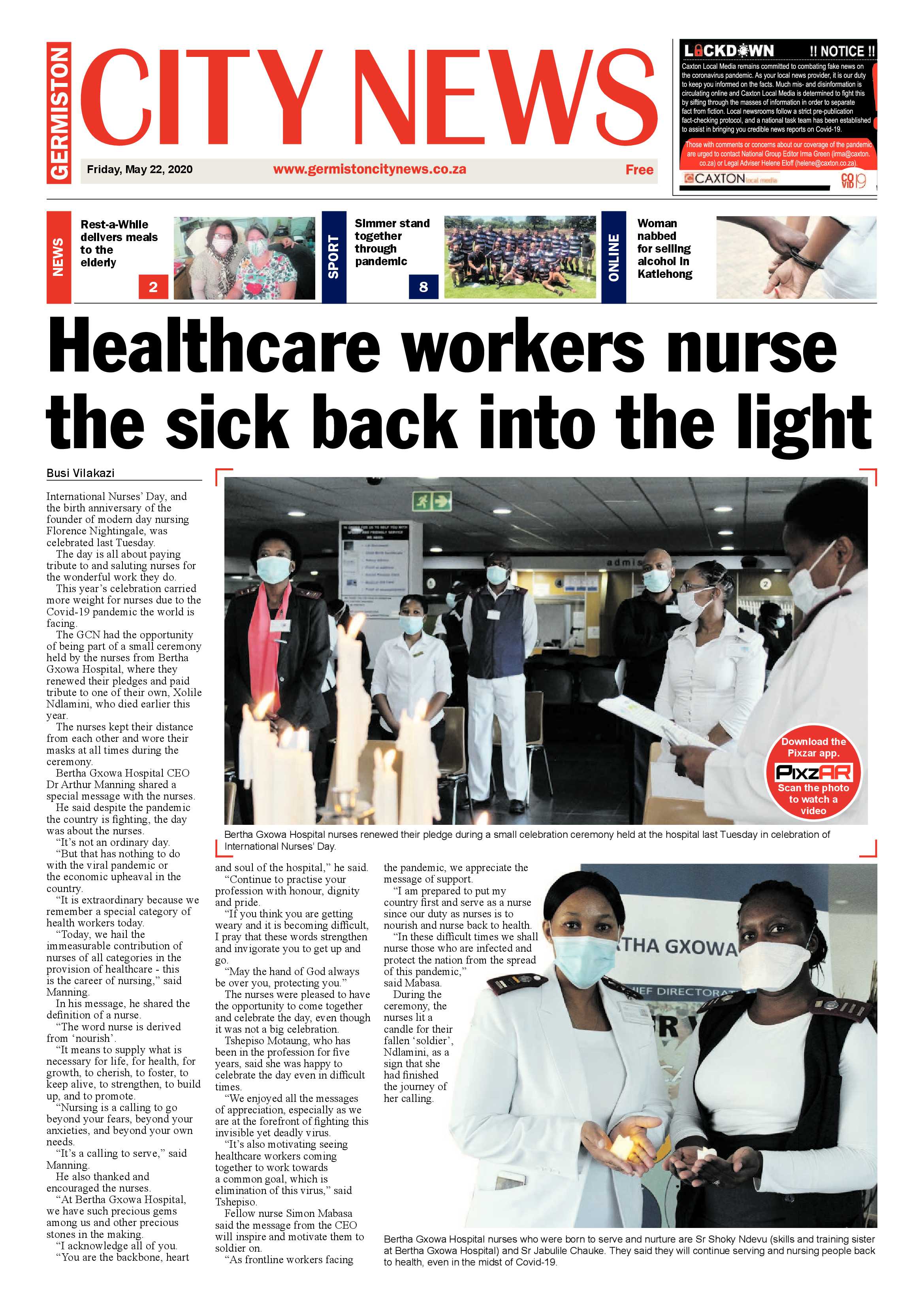 Germiston City News 20 May 2020 page 1