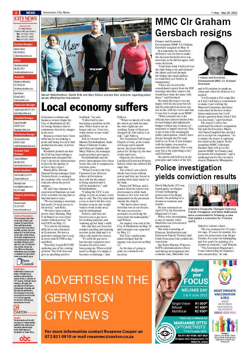 Germiston City News 20 May 2022 page 2