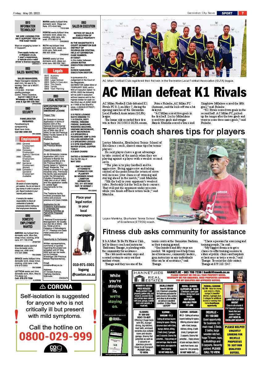 Germiston City News 20 May 2022 page 7