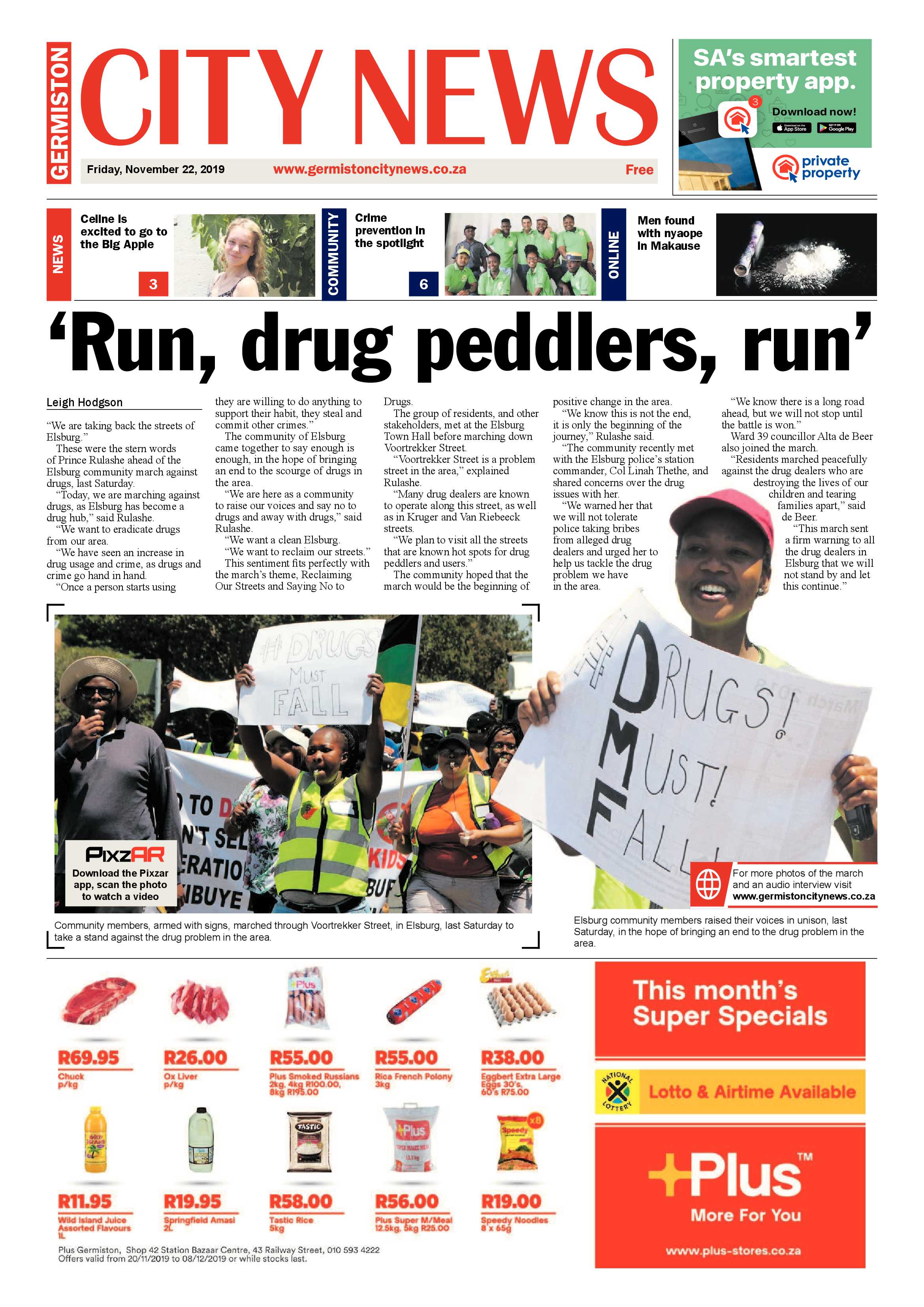 Germiston City News 20 November 2019 page 1