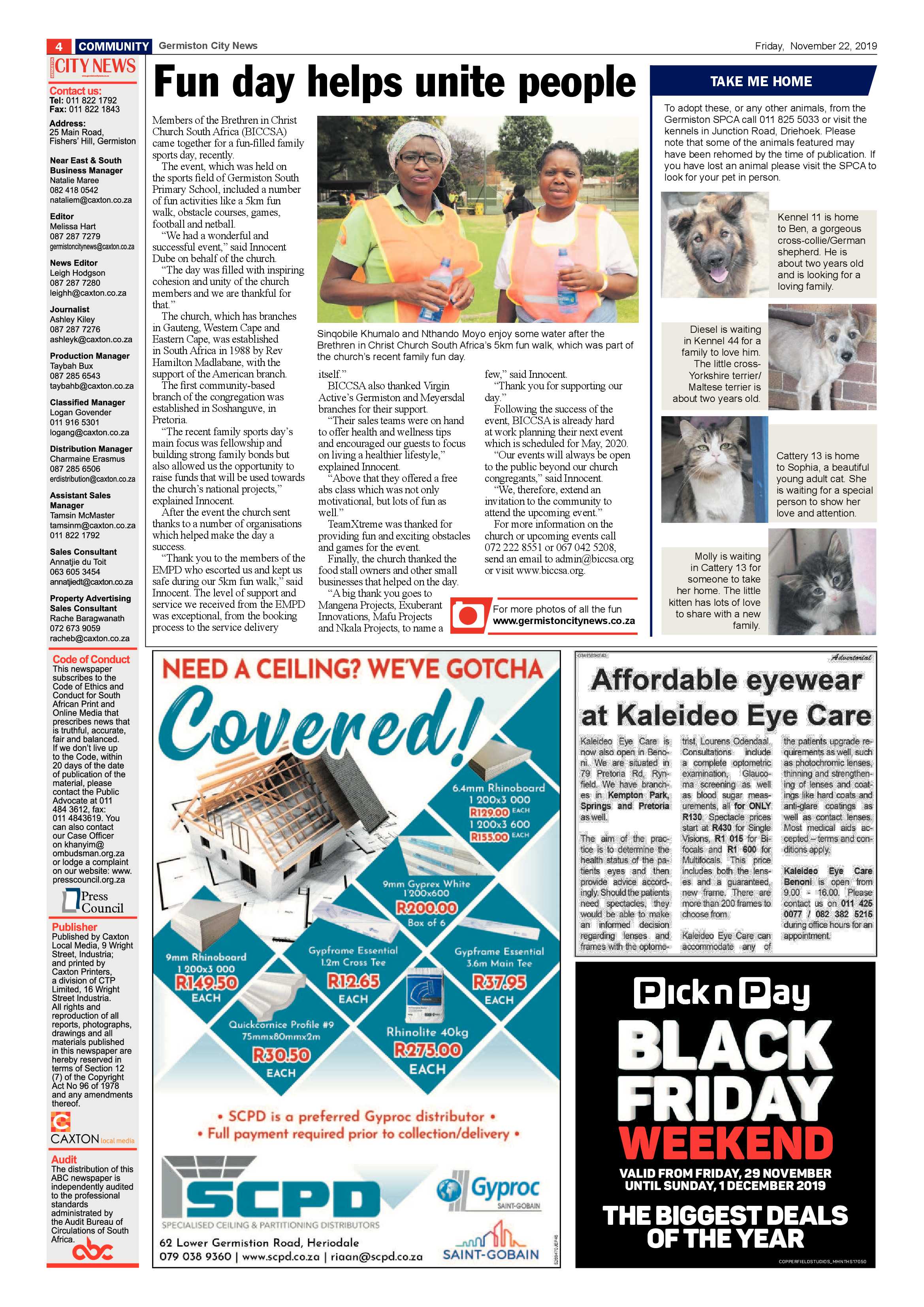 Germiston City News 20 November 2019 page 4
