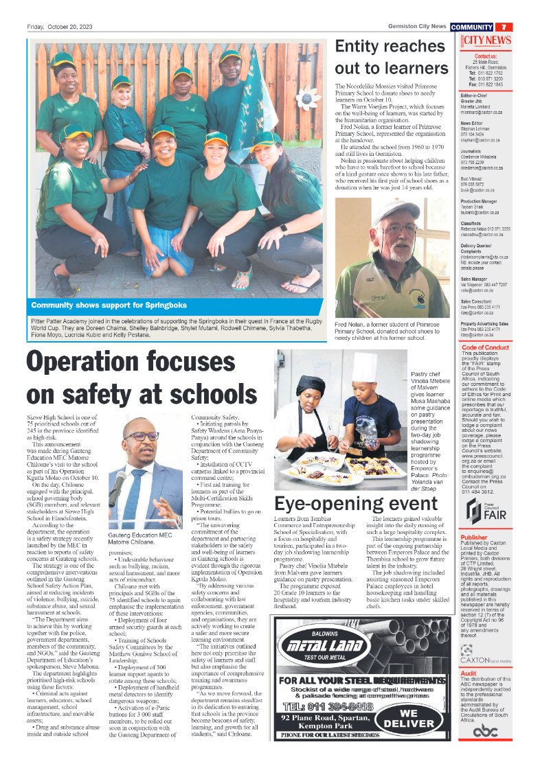 Germiston City News 20 October 2023 page 7