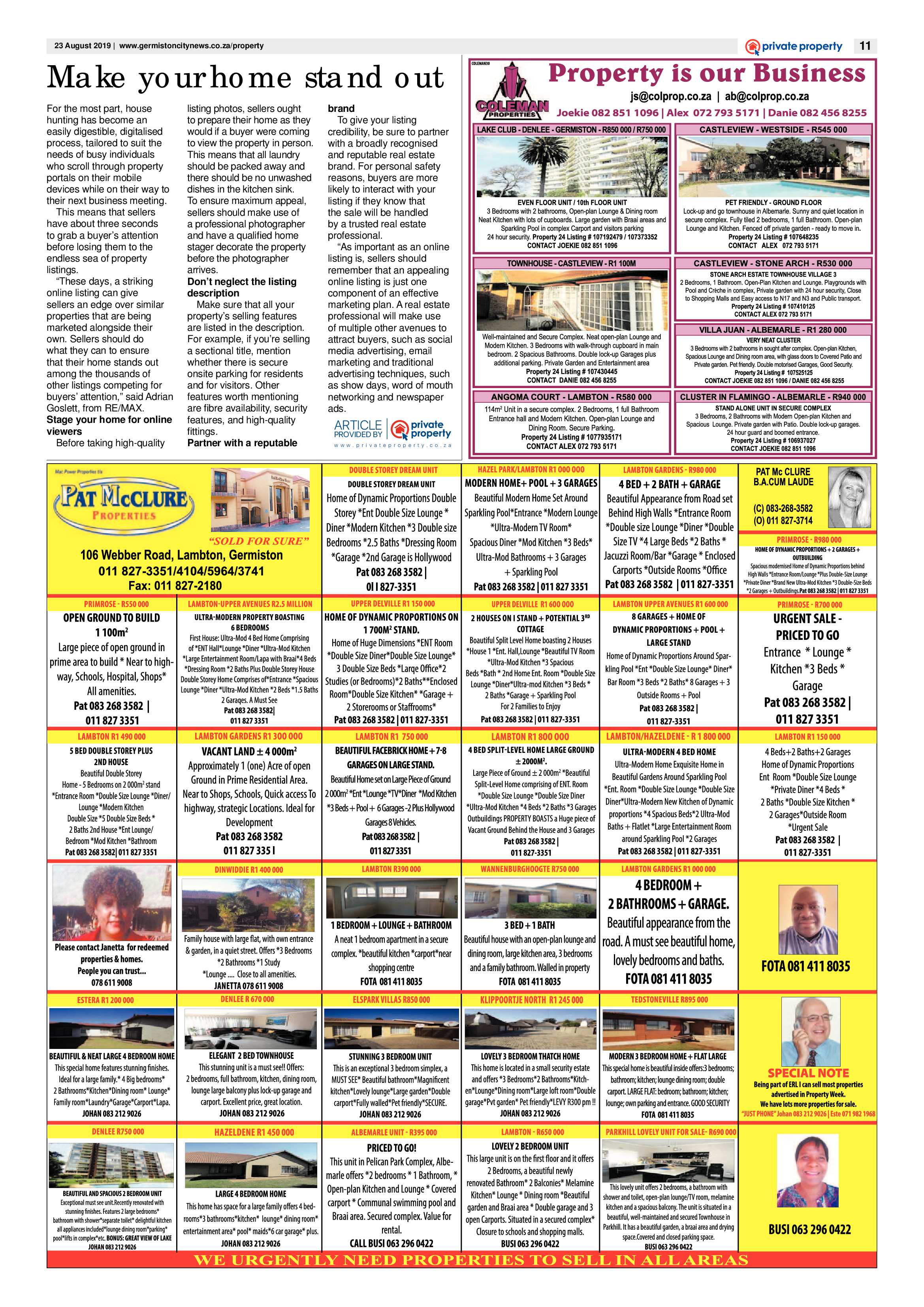 Germiston City News 21 August 2019 page 11