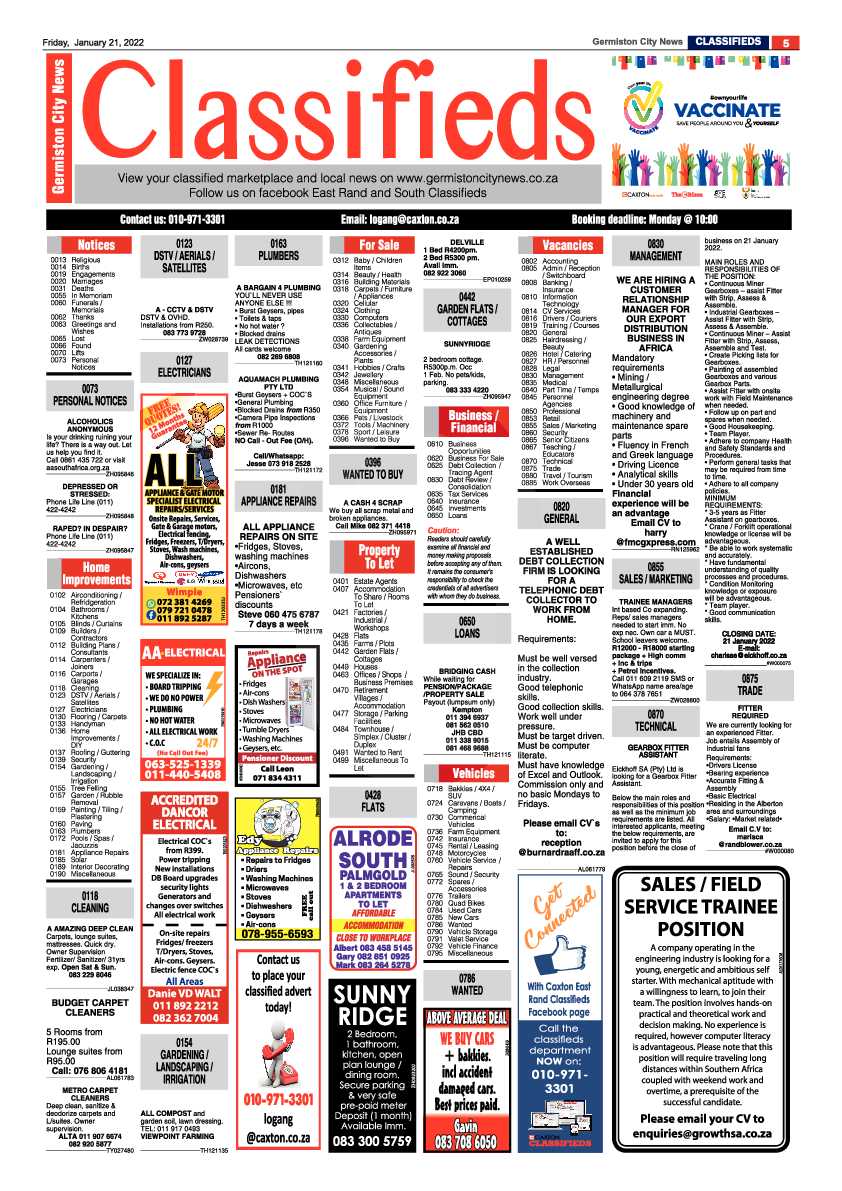Germiston City News 21 January 2022 page 7