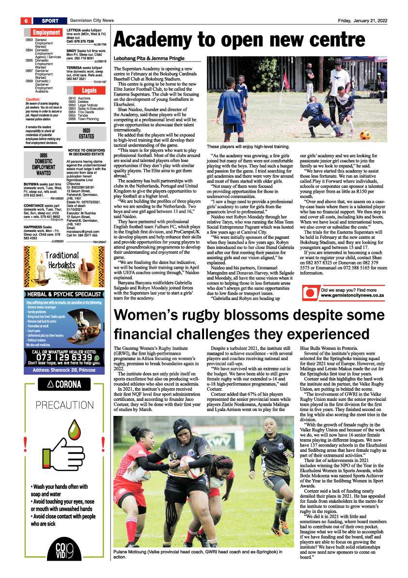 Germiston City News 21 January 2022 page 8