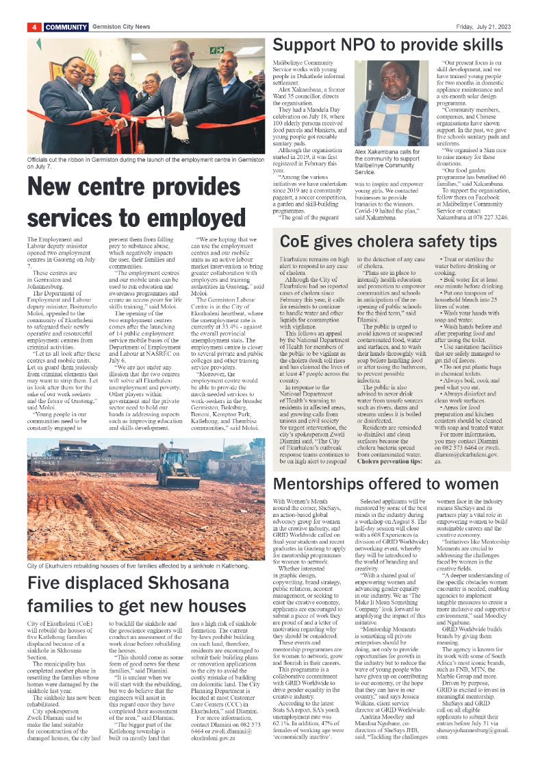 Germiston City News 21 July 2023 page 4