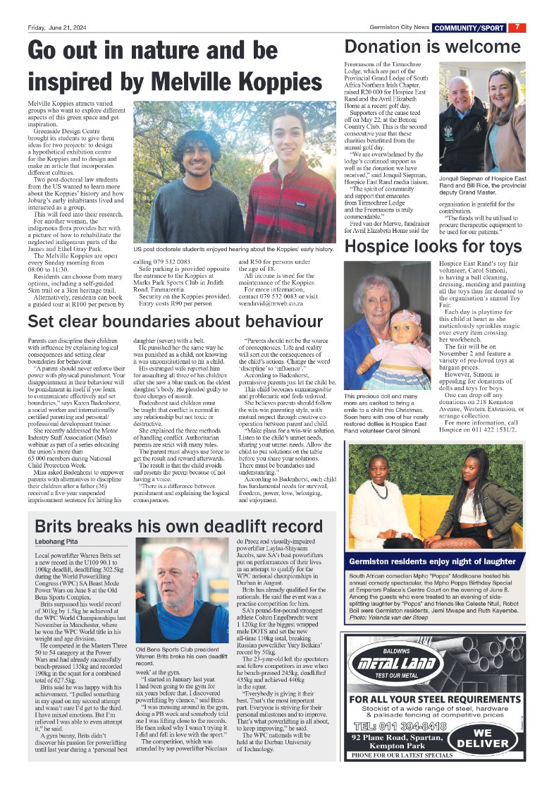 Germiston City News 21 June 2024 page 7