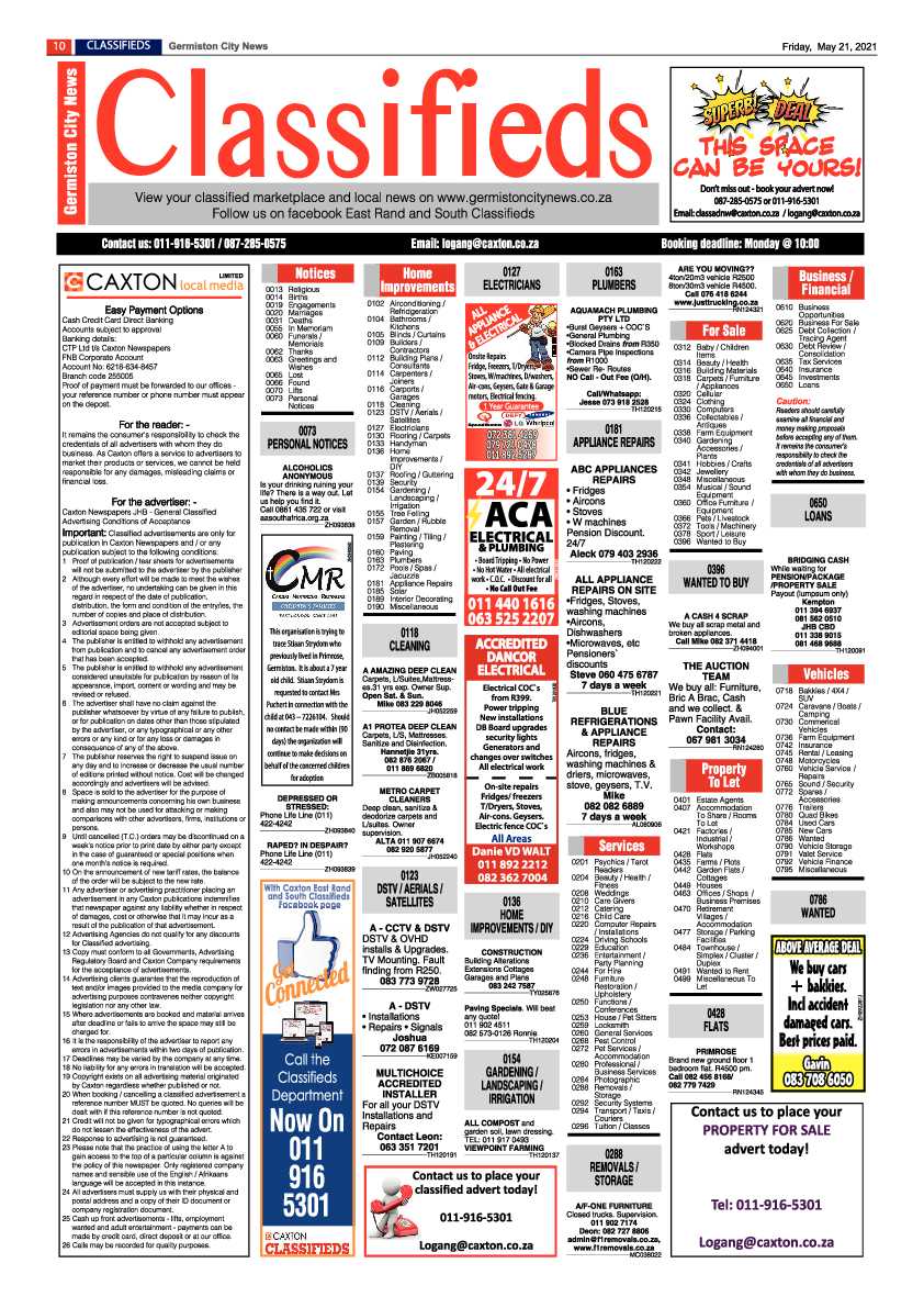 Germiston City News 21 May 2021 page 10