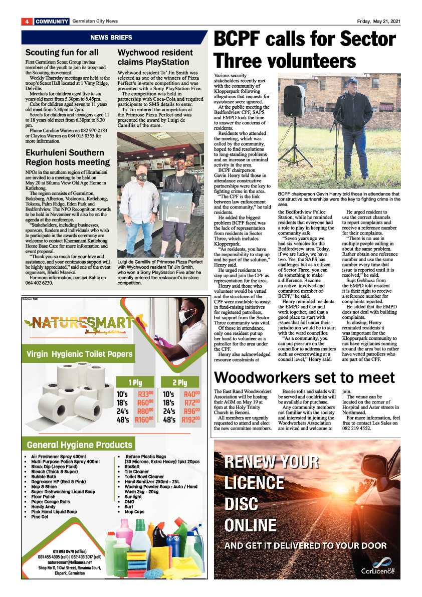 Germiston City News 21 May 2021 page 4