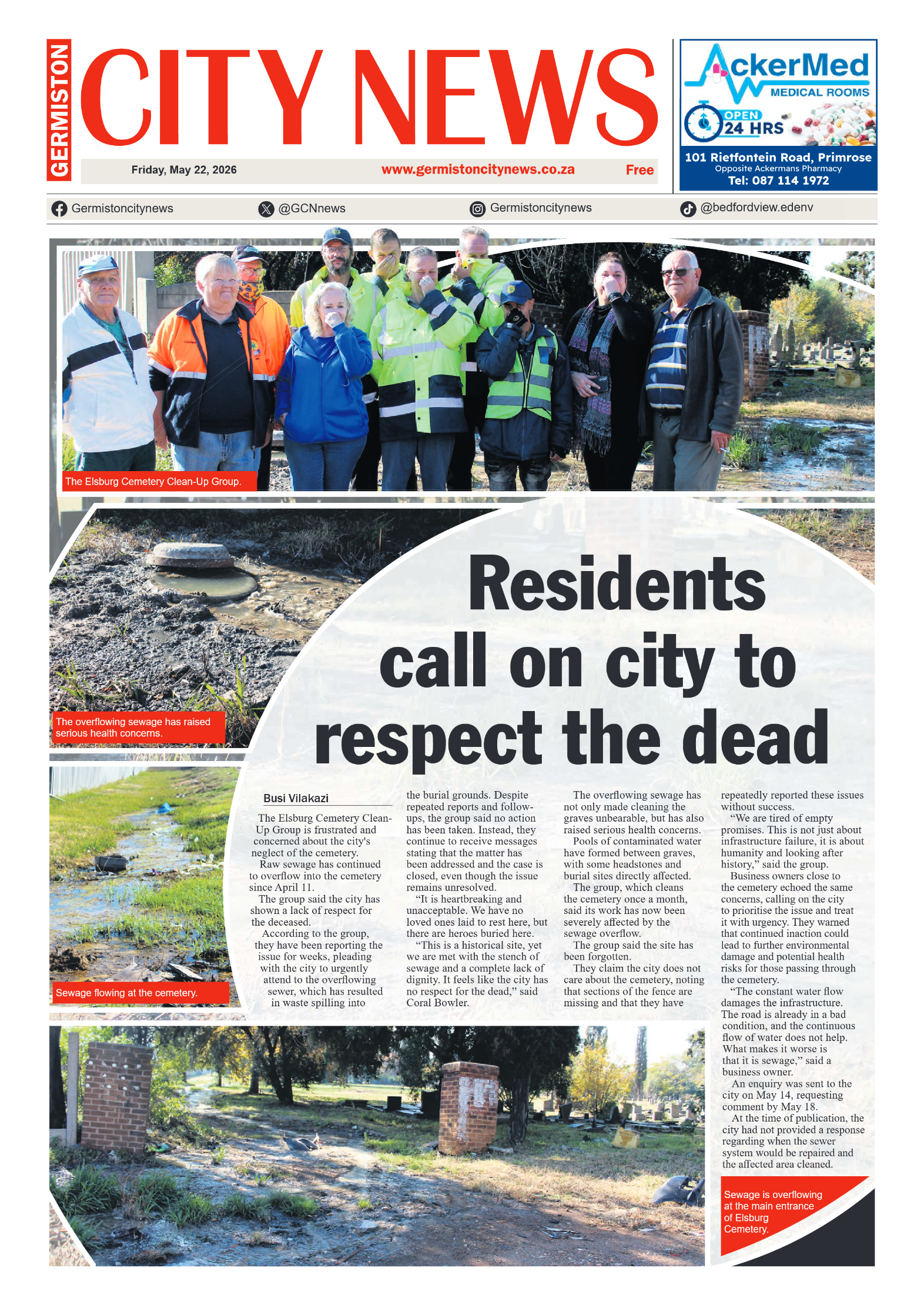 Germiston City News 21 May 2026 page 1