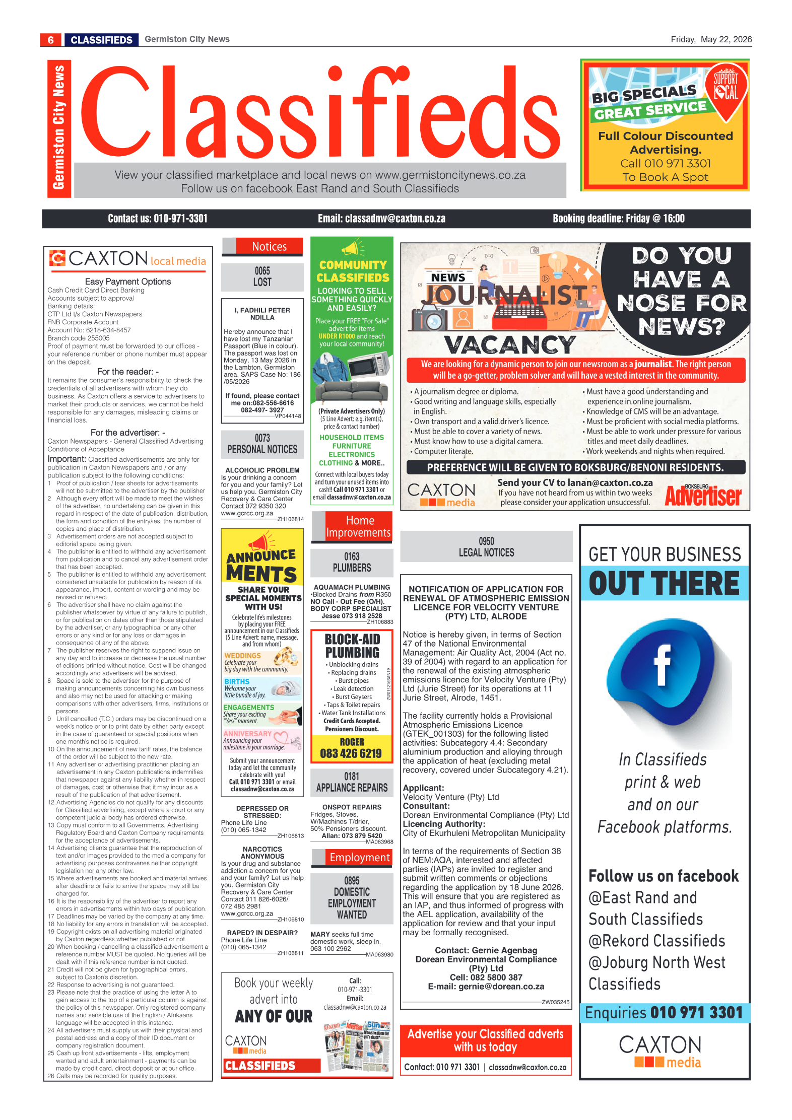 Germiston City News 21 May 2026 page 6