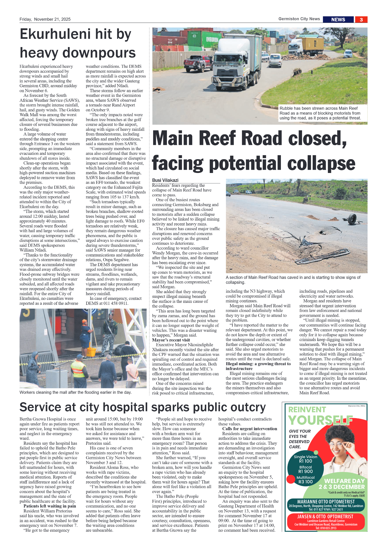 Germiston City News 21 November 2025 page 3