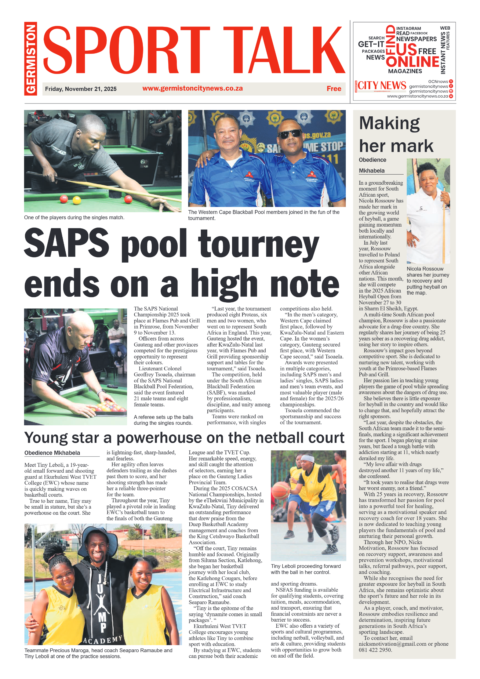 Germiston City News 21 November 2025 page 8