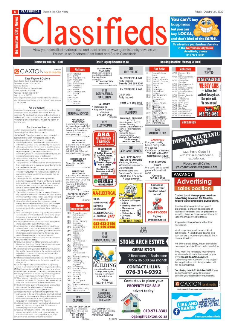 Germiston City News 21 October 2022 page 6