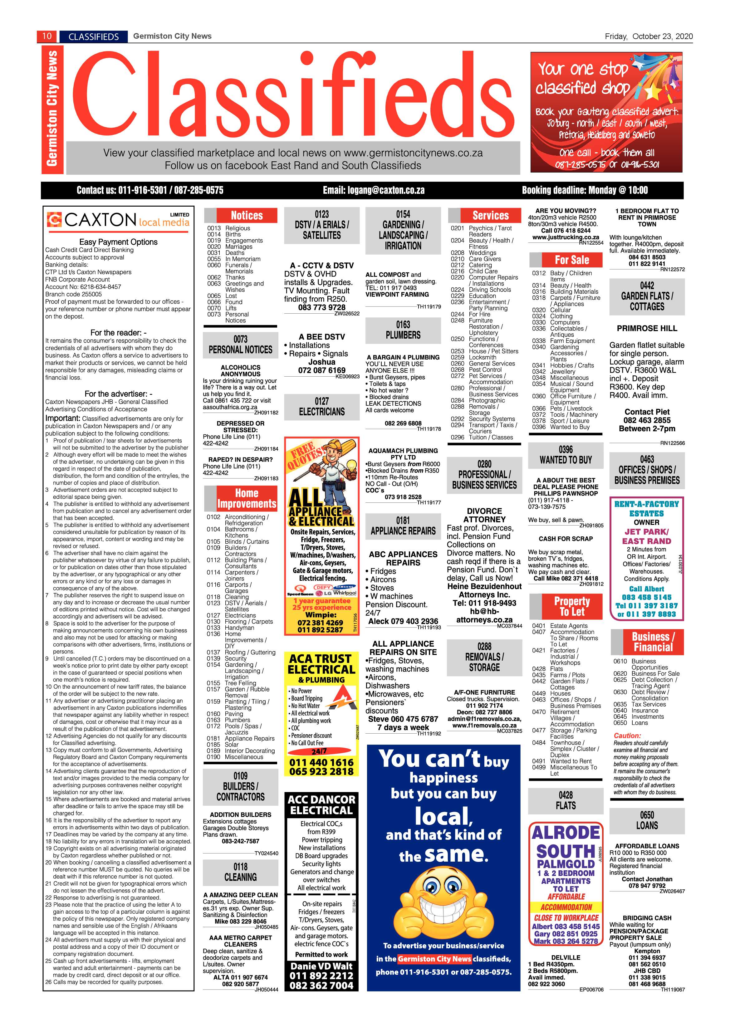 Germiston City News 21 October  2020 page 10