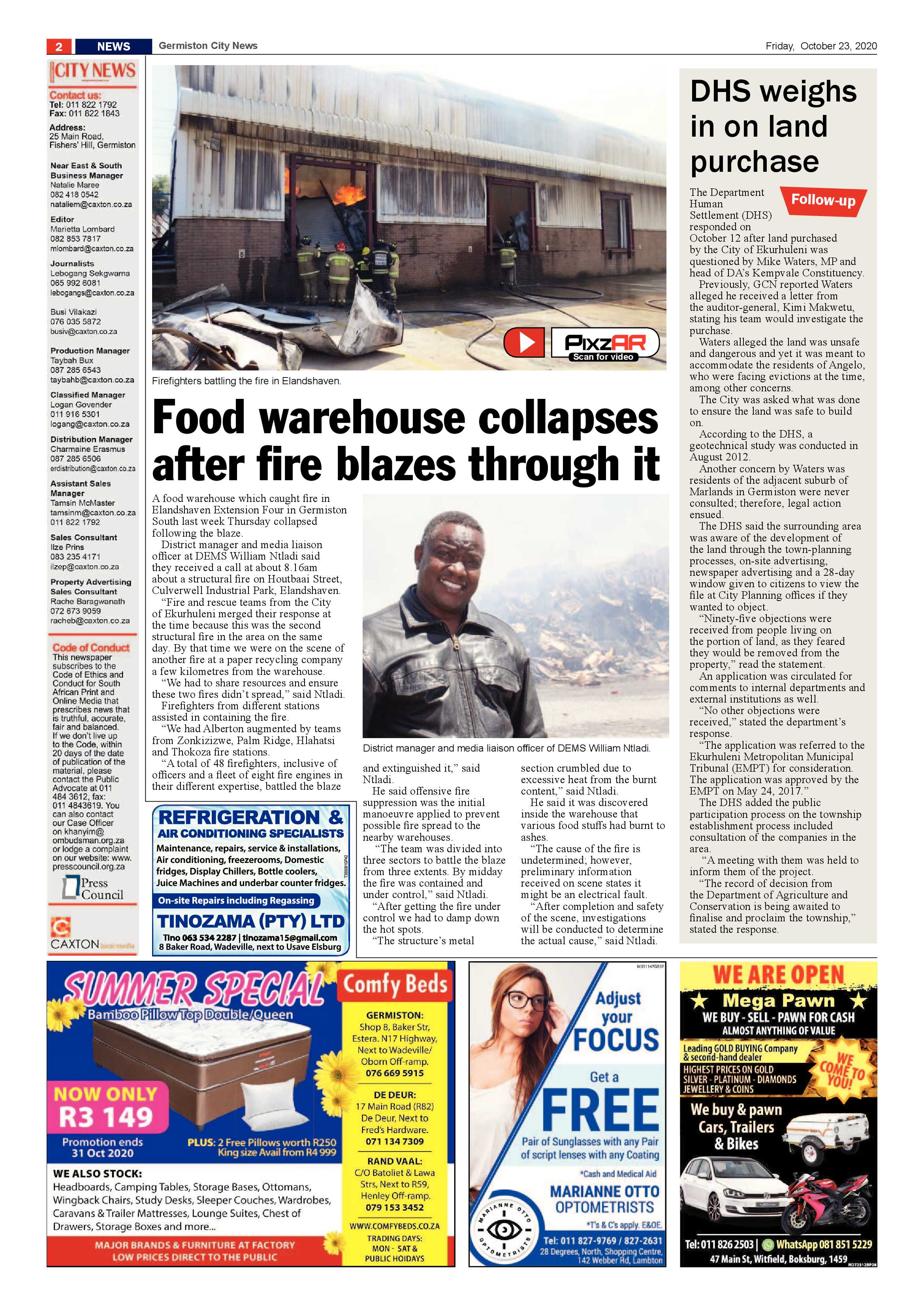 Germiston City News 21 October  2020 page 2