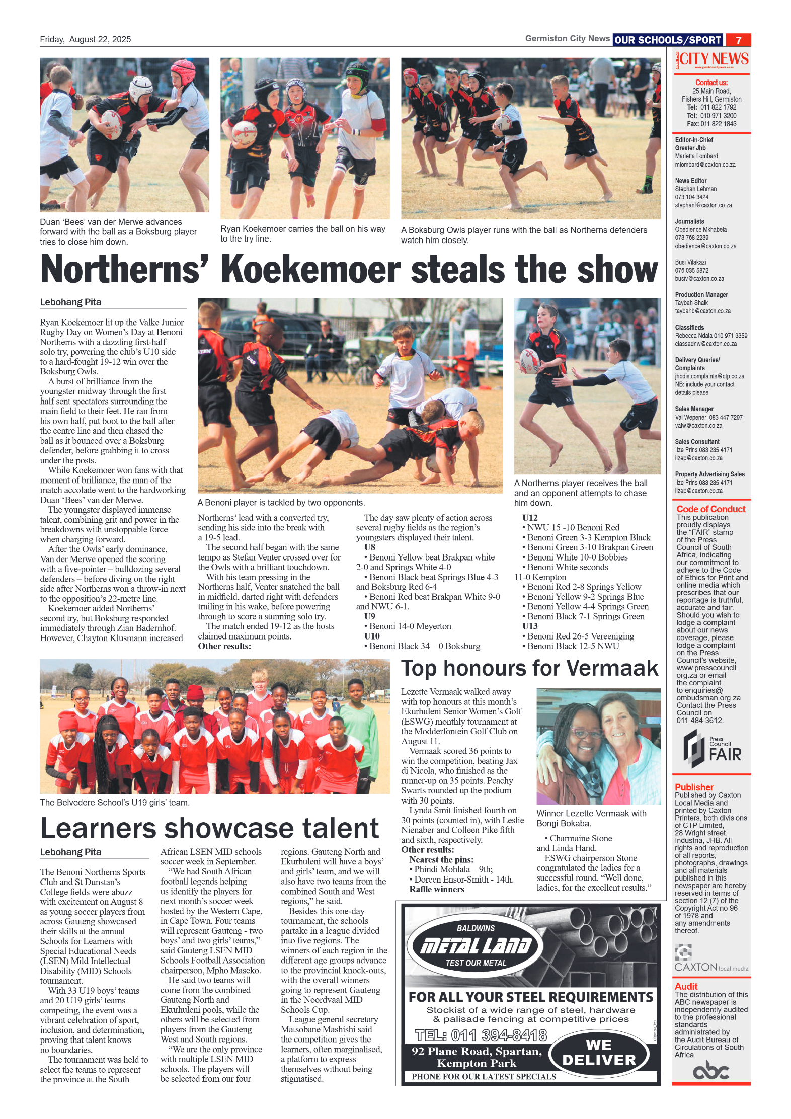 Germiston City News 22 August 2025 page 7