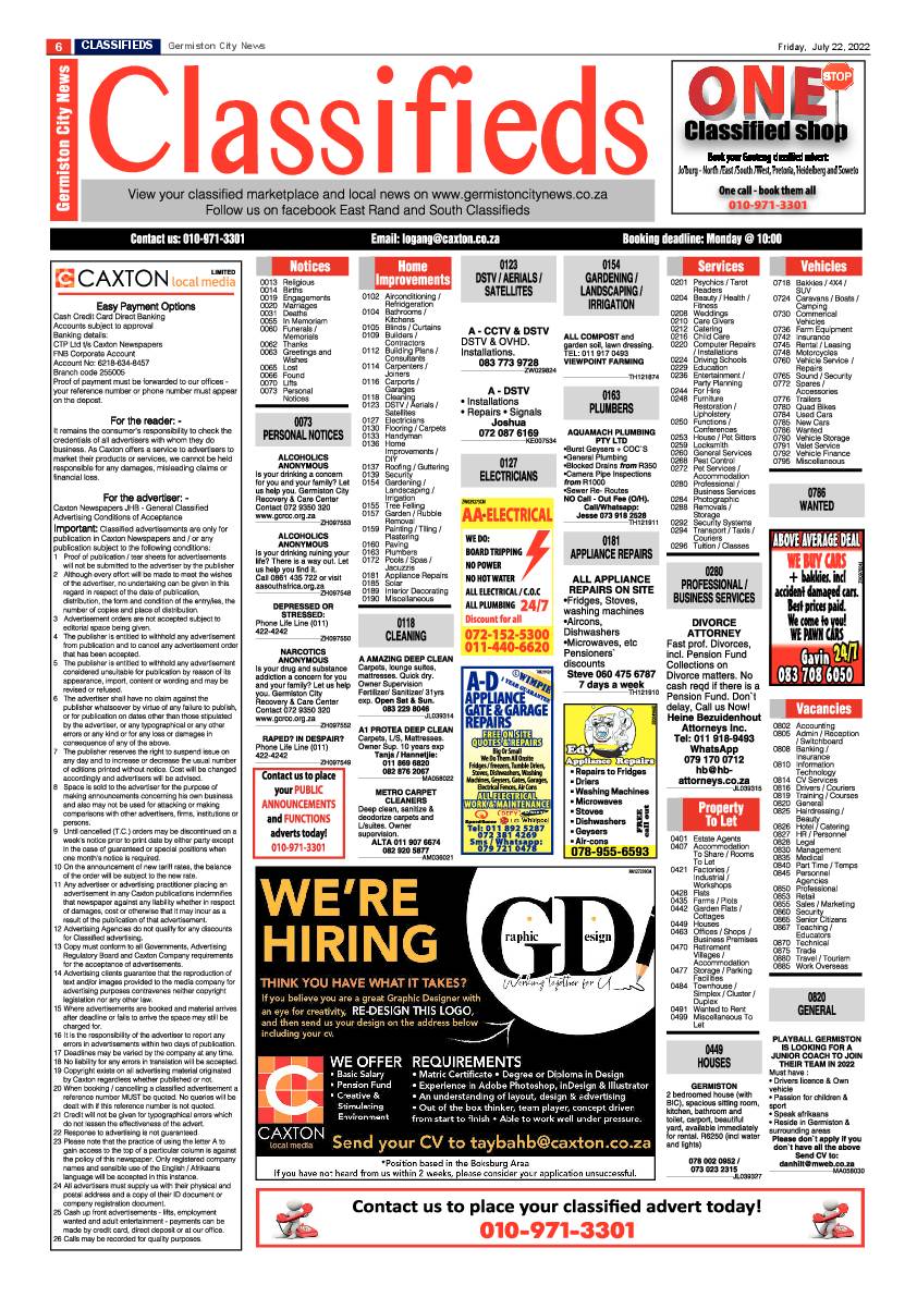 Germiston City News 22 July 2022 page 6