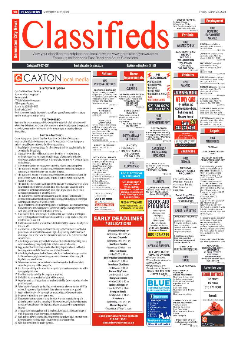 Germiston City News 22 March 2024 page 10
