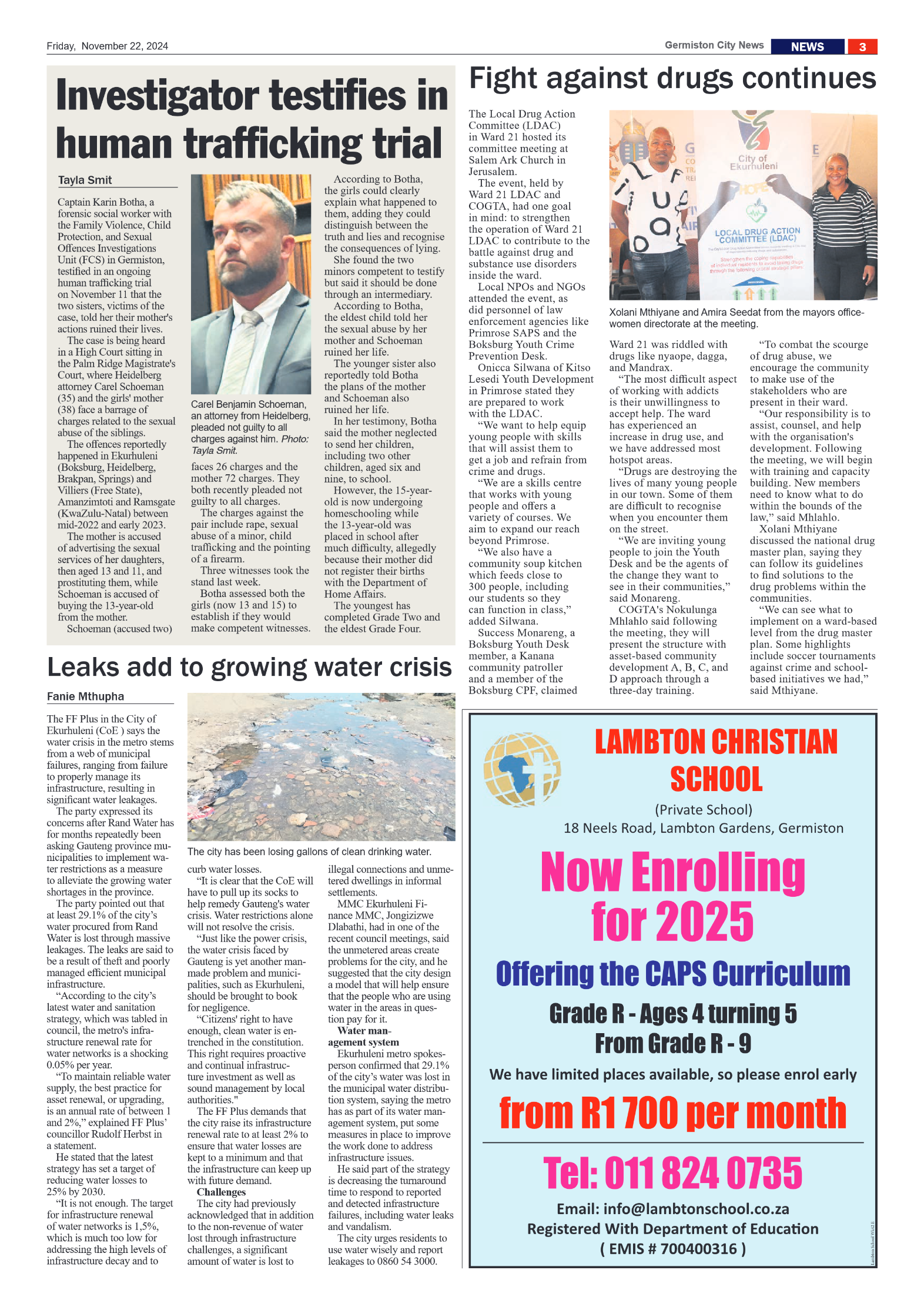 Germiston City News 22 November 2024 page 3