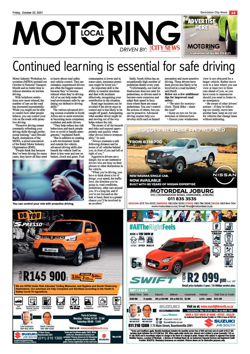 Germiston City News 22 October 2021 page 13