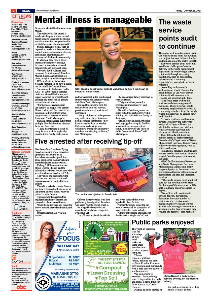 Germiston City News 22 October 2021 page 2