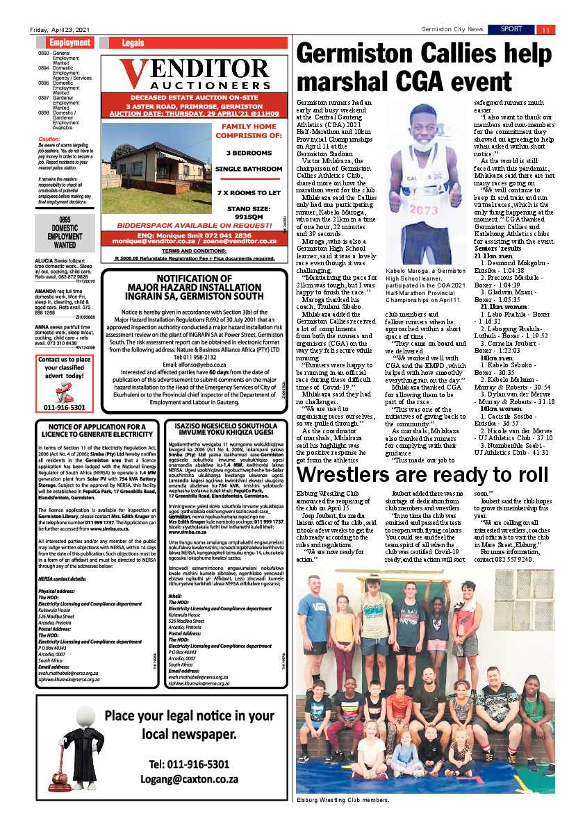 Germiston City News 23 April 2021 page 11