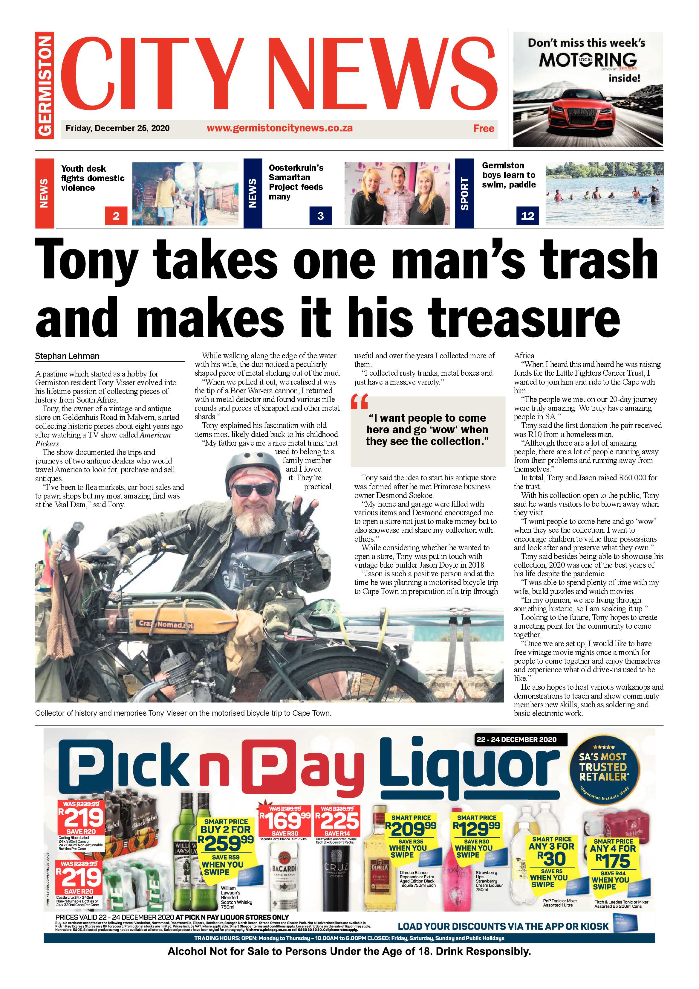 Germiston City News 23 December 2020 page 1