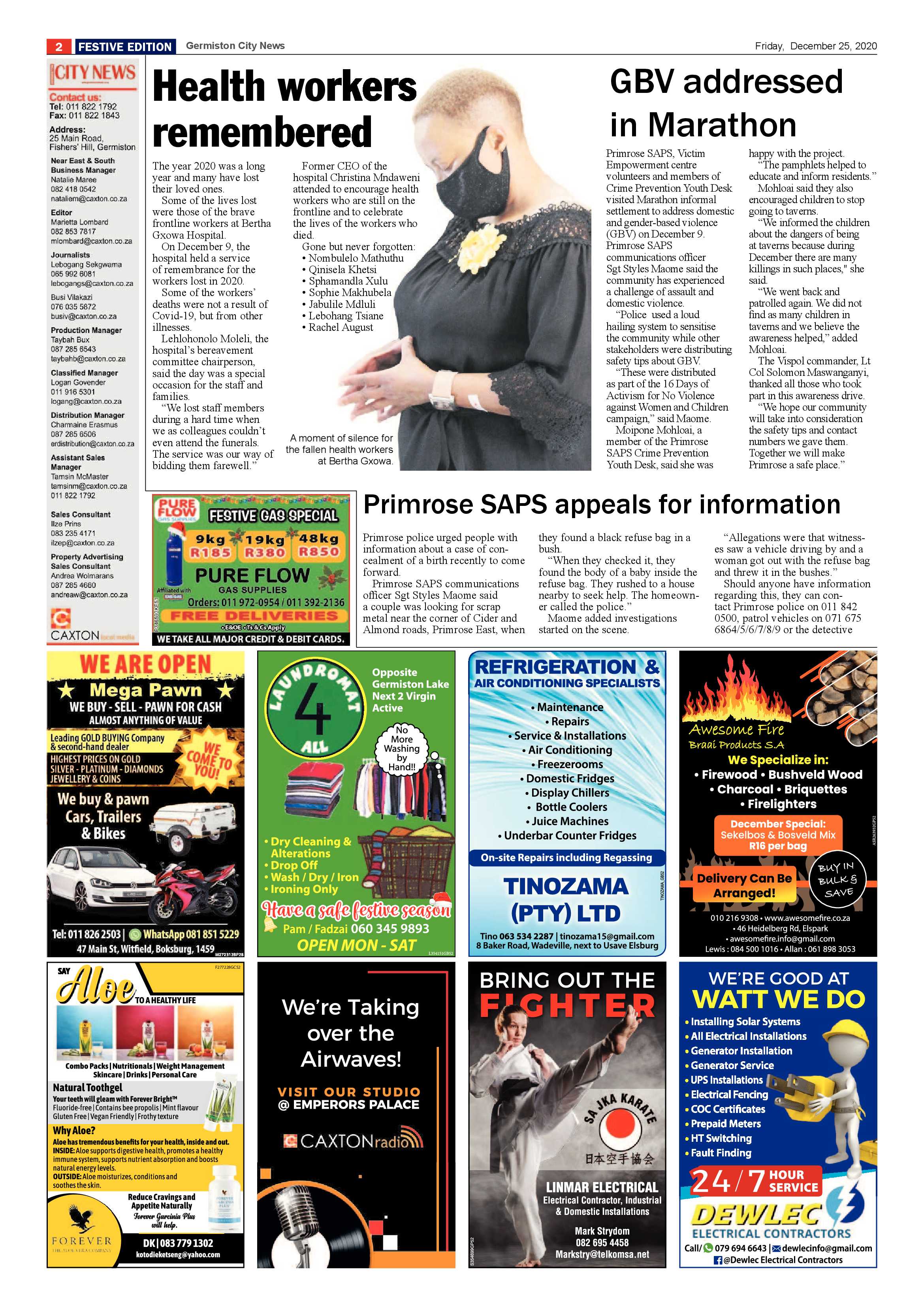Germiston City News 23 December 2020 page 2