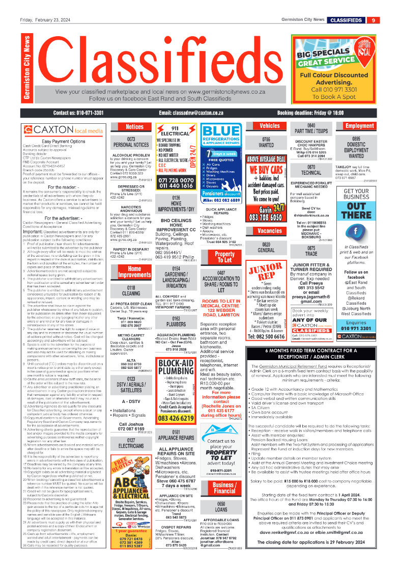 Germiston City News 23 February 2024 page 9