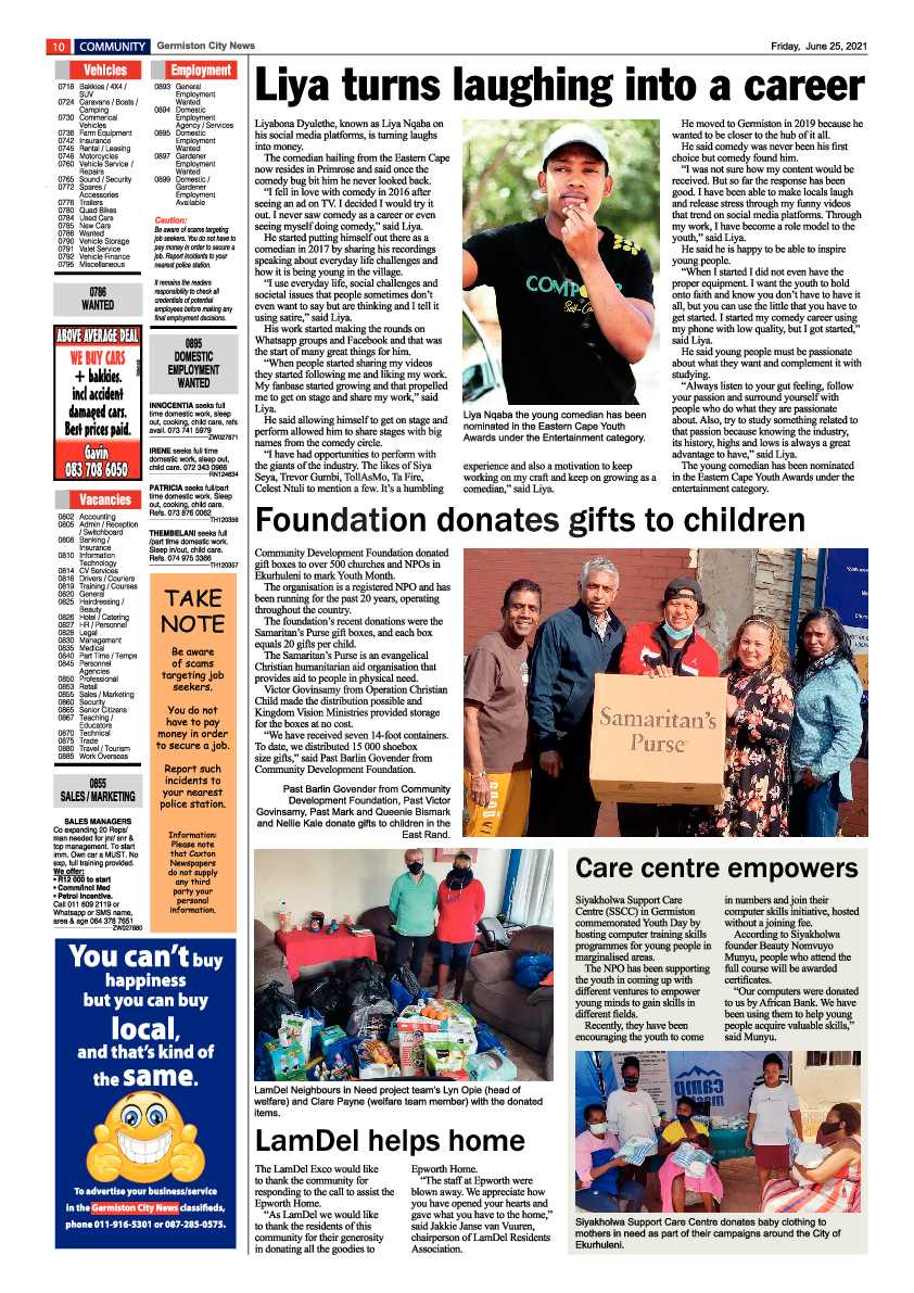 Germiston City News 25 June 2021 page 10