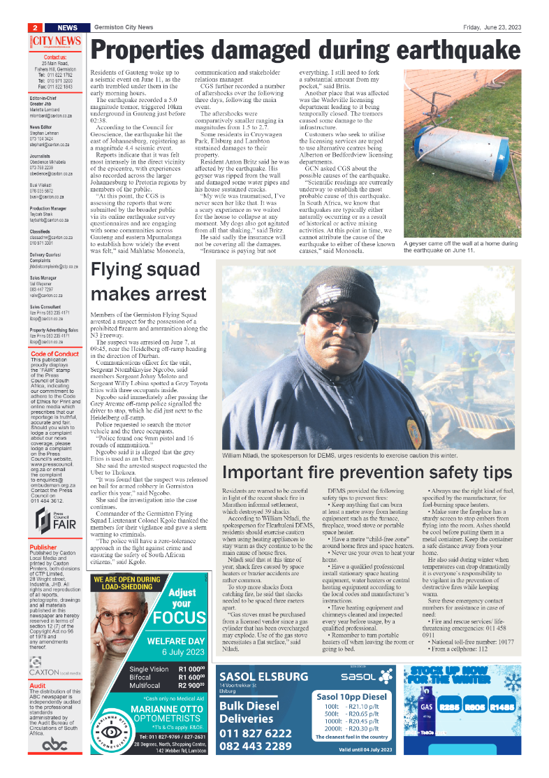 Germiston City News 23 June 2023 page 2