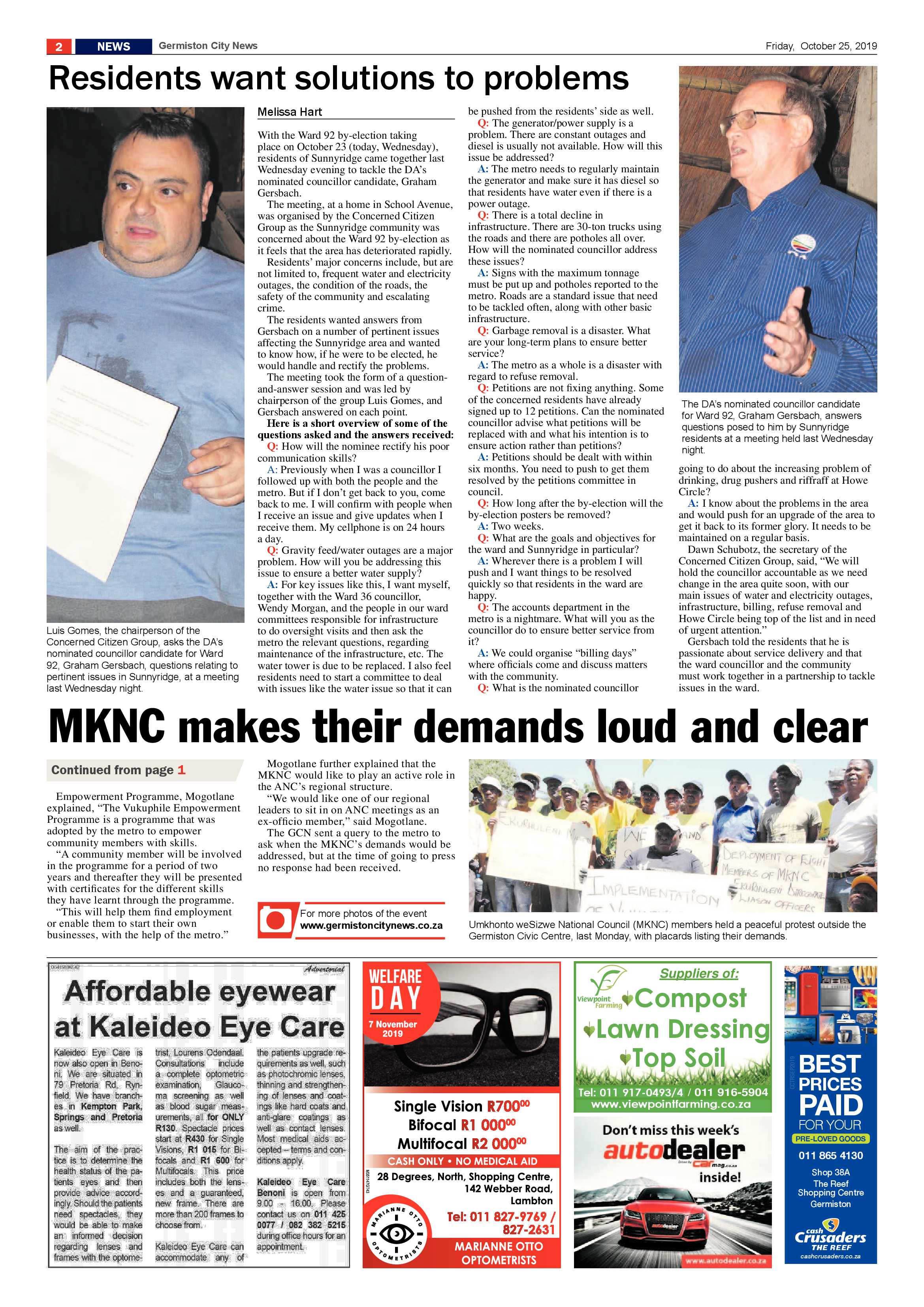 Germiston City News 23 October 2019 page 2