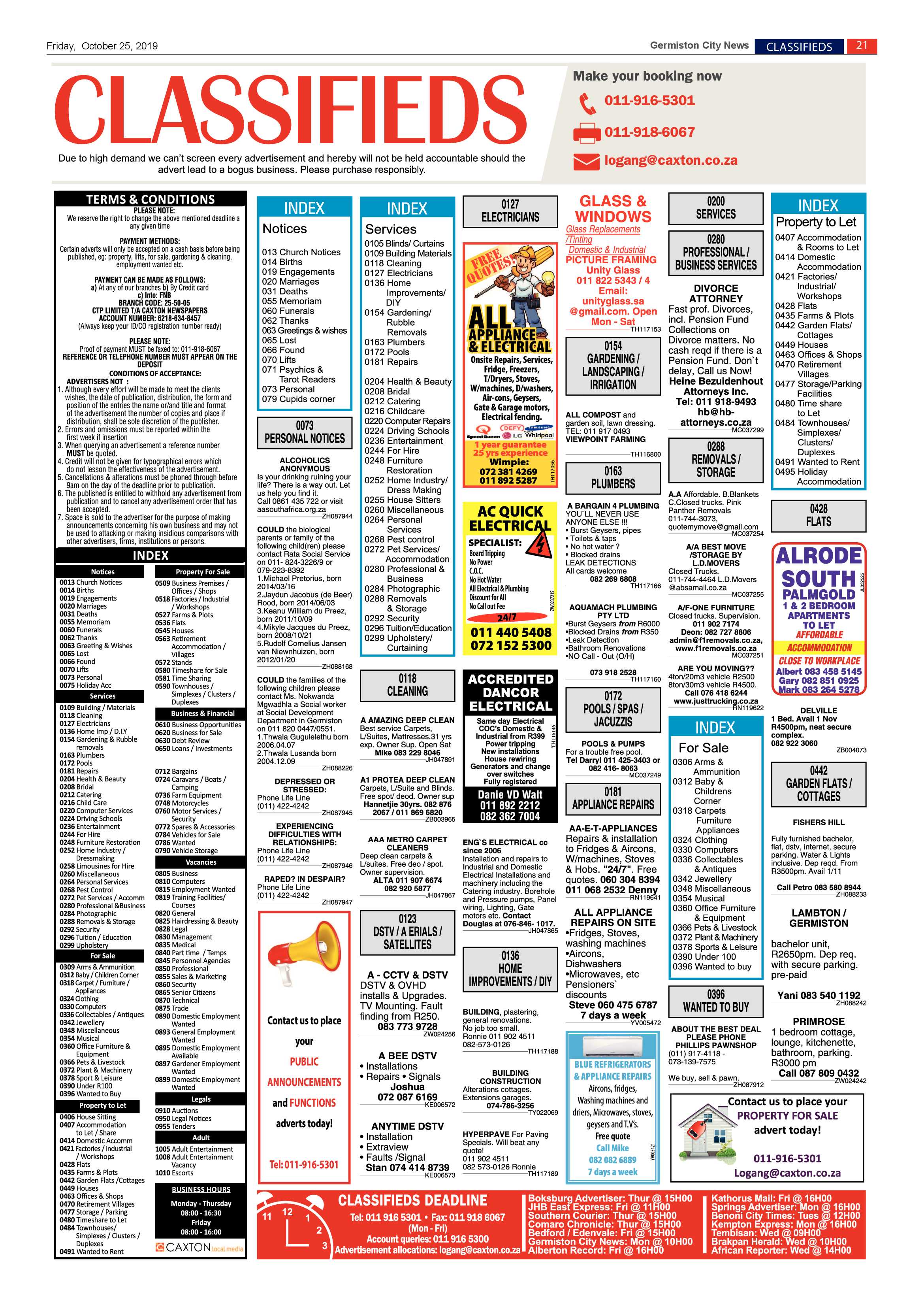 Germiston City News 23 October 2019 page 21