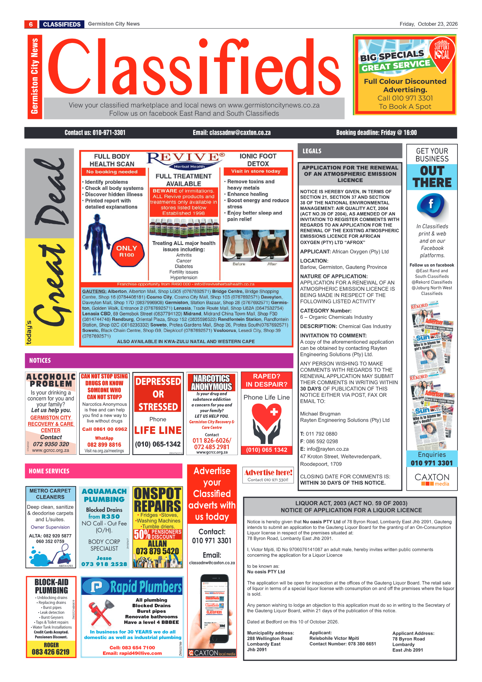 Germiston City News 23 October 2026 page 6