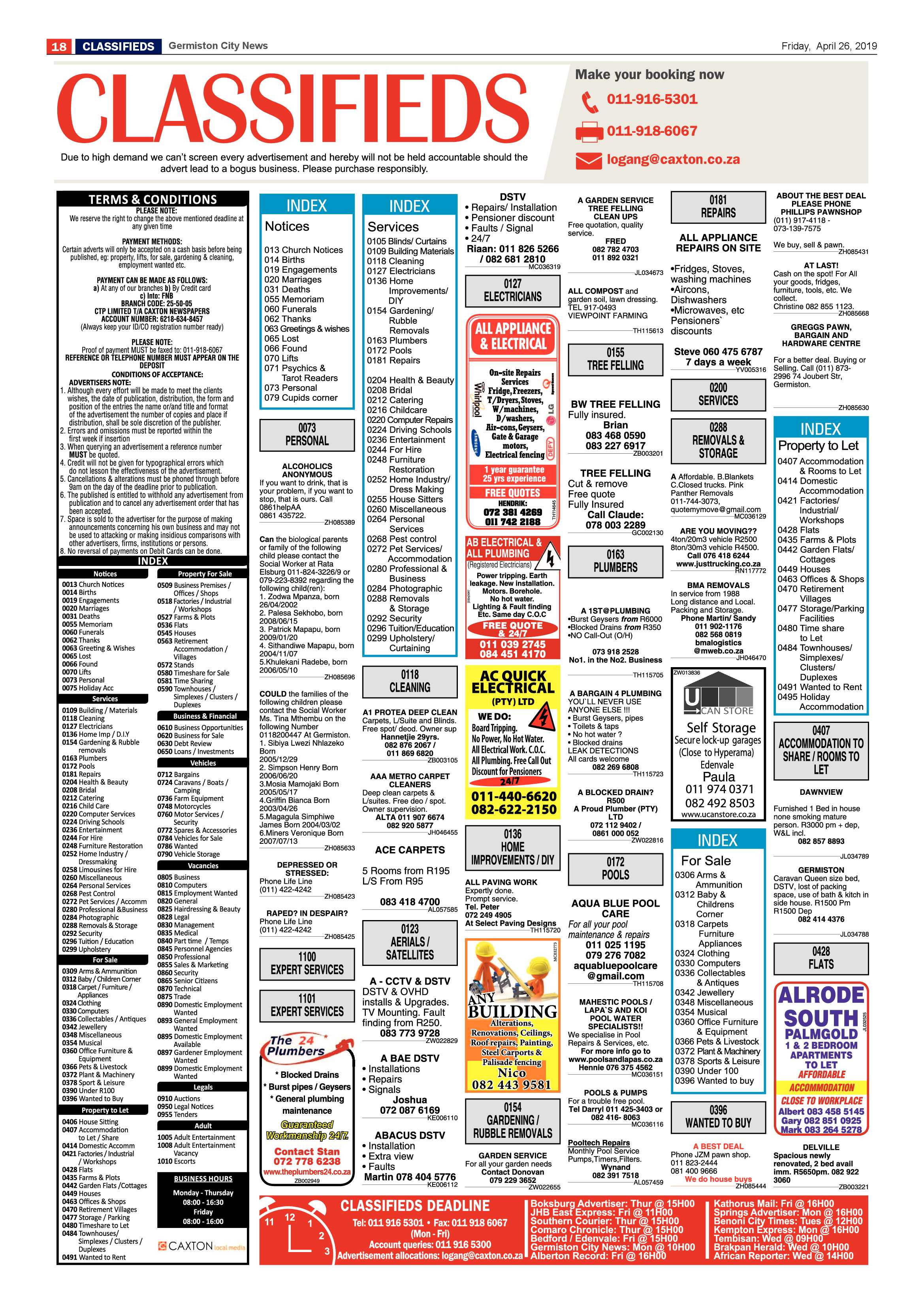Germiston City News 24 April 2019 page 18