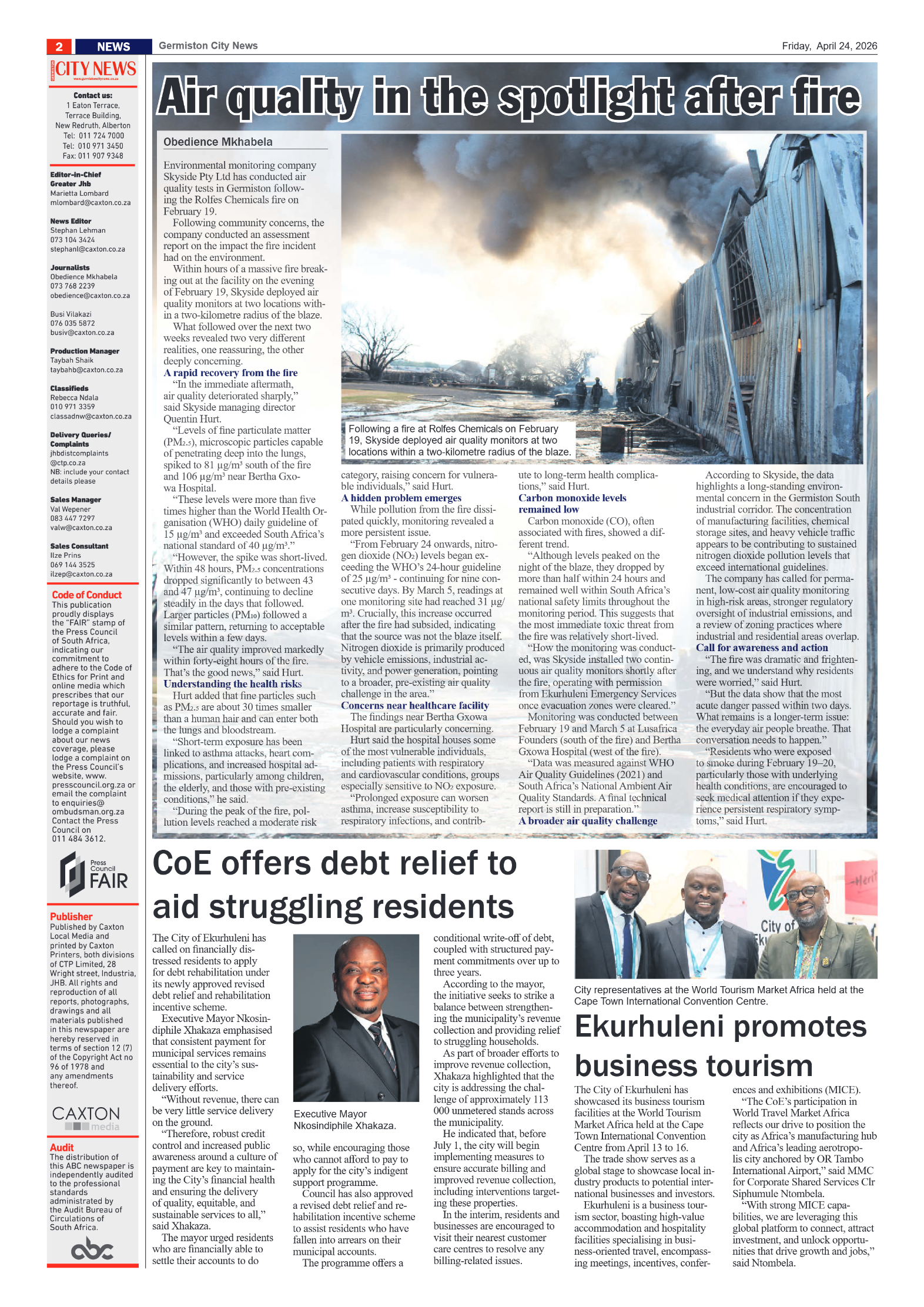 Germiston City News 24 April 2026 page 2