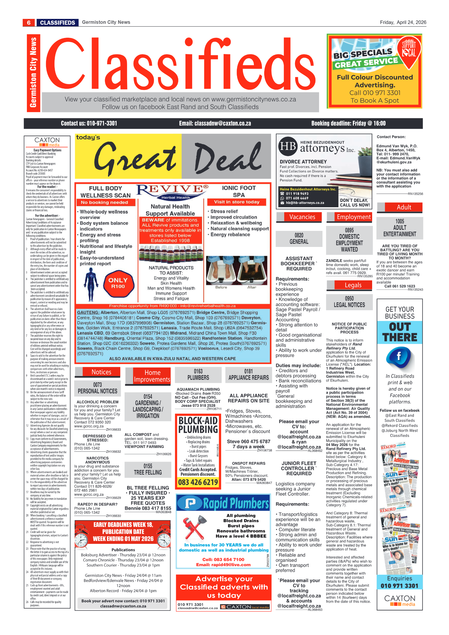 Germiston City News 24 April 2026 page 6