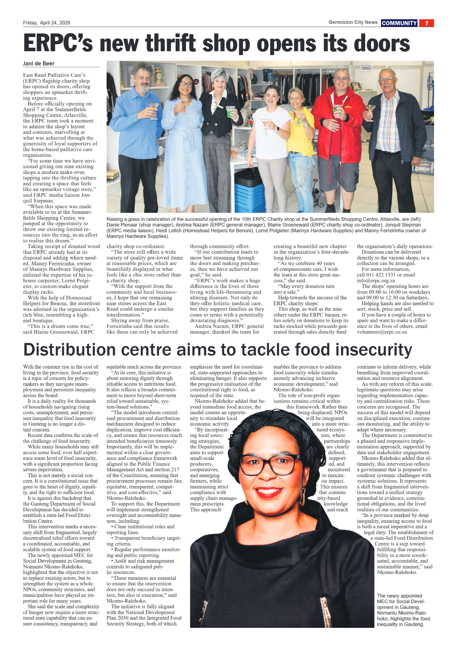 Germiston City News 24 April 2026 page 7