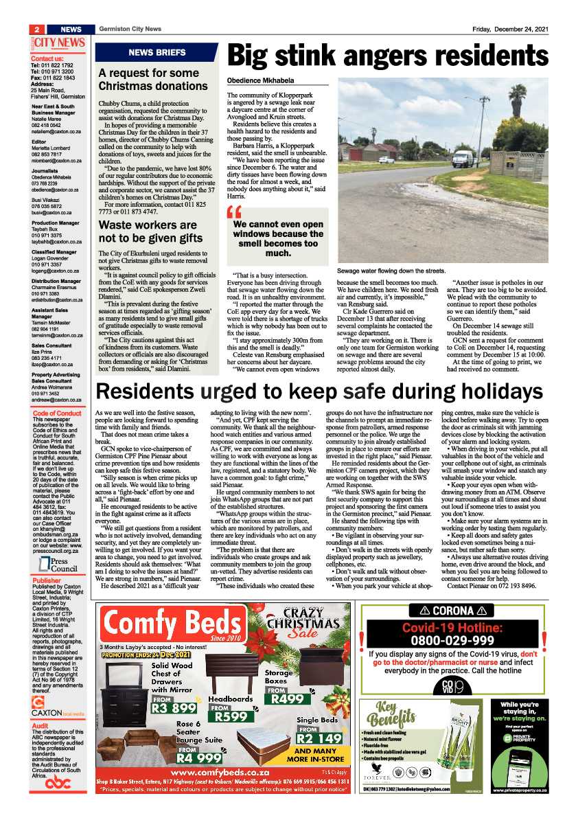 Germiston City News 24 December 2021 page 2
