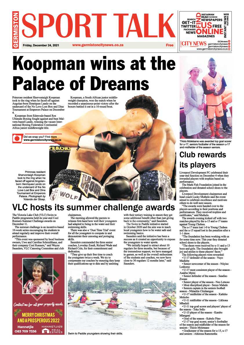 Germiston City News 24 December 2021 page 8