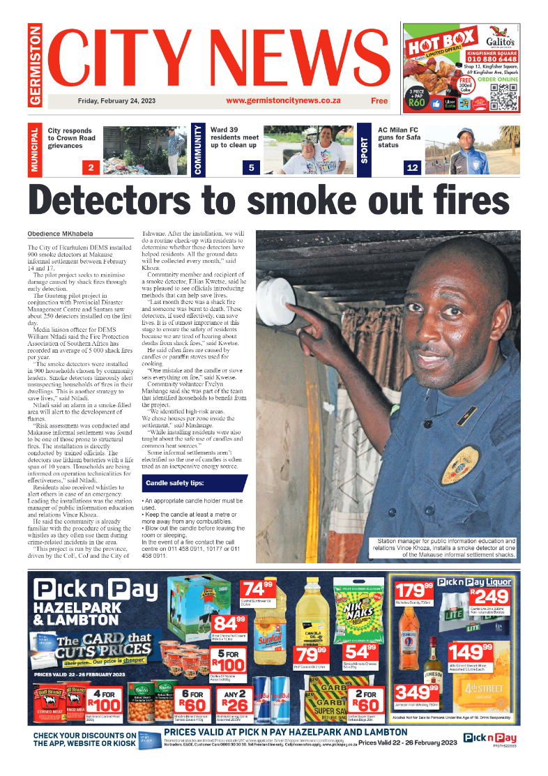 Germiston City News 24 February 2023 page 1